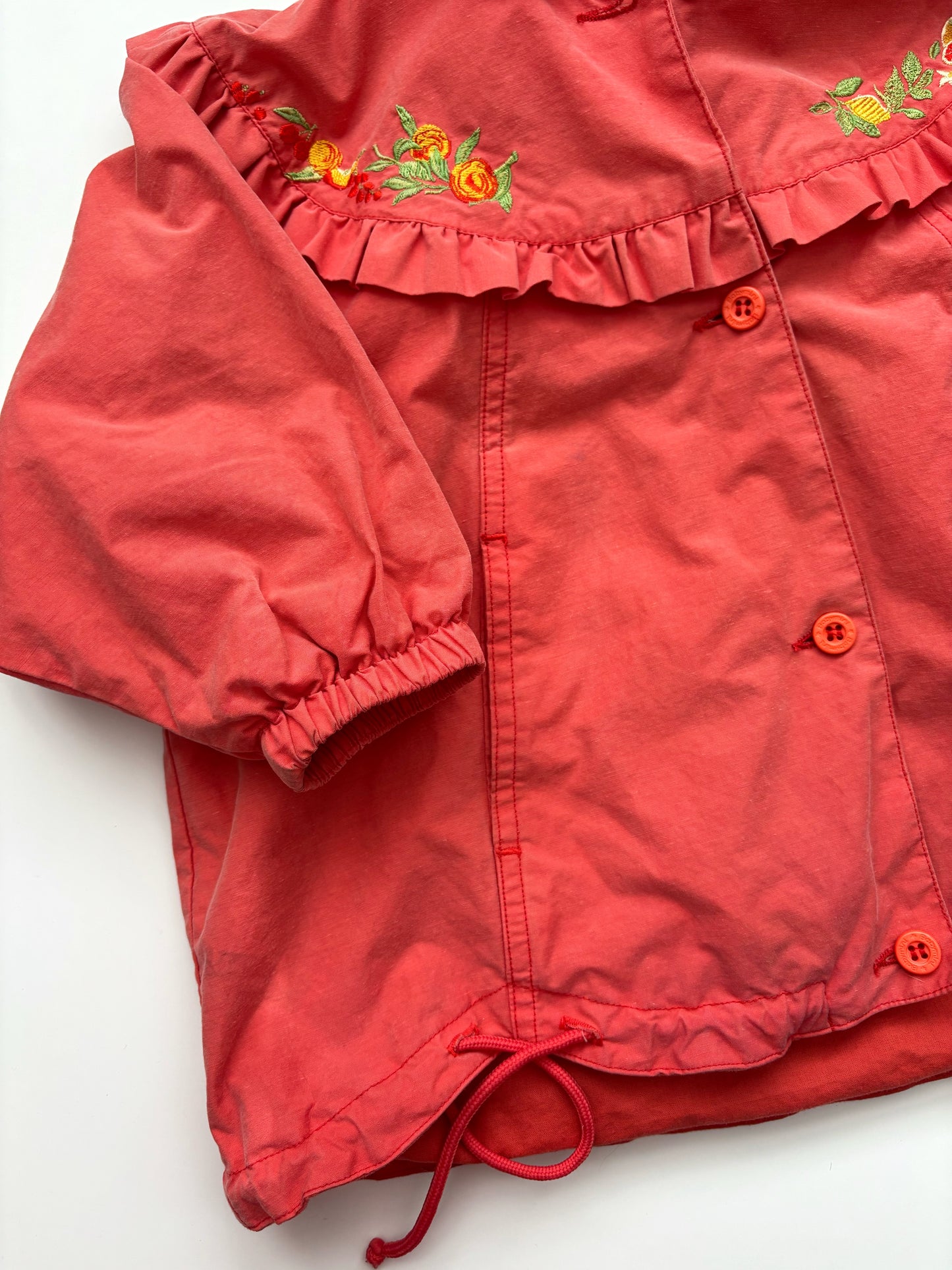 Vintage Coral Fruit Jacket Age 2 Years - Babymini