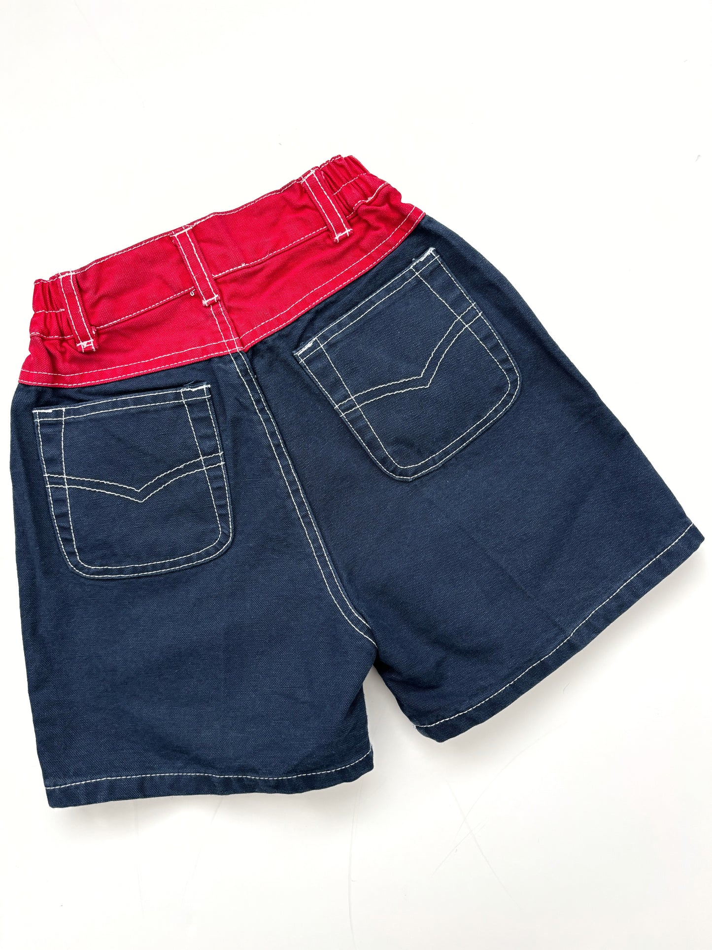 Vintage Navy & Red Shorts Age 3 years