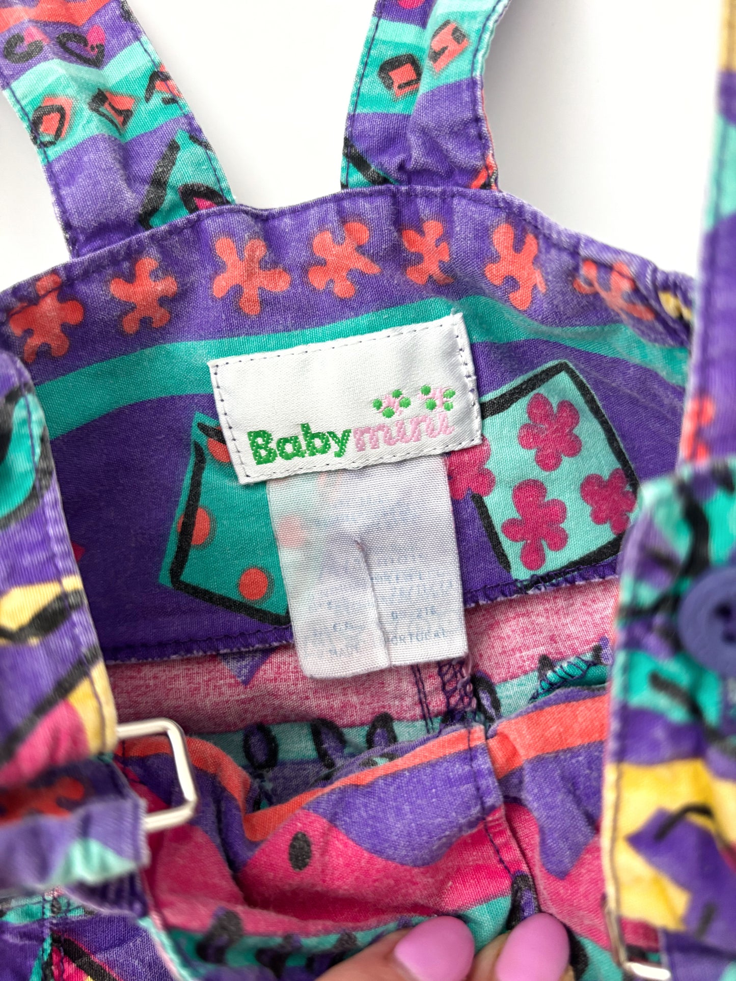 Vintage Aztec 1990’s Dungarees Age 12-18 Months
