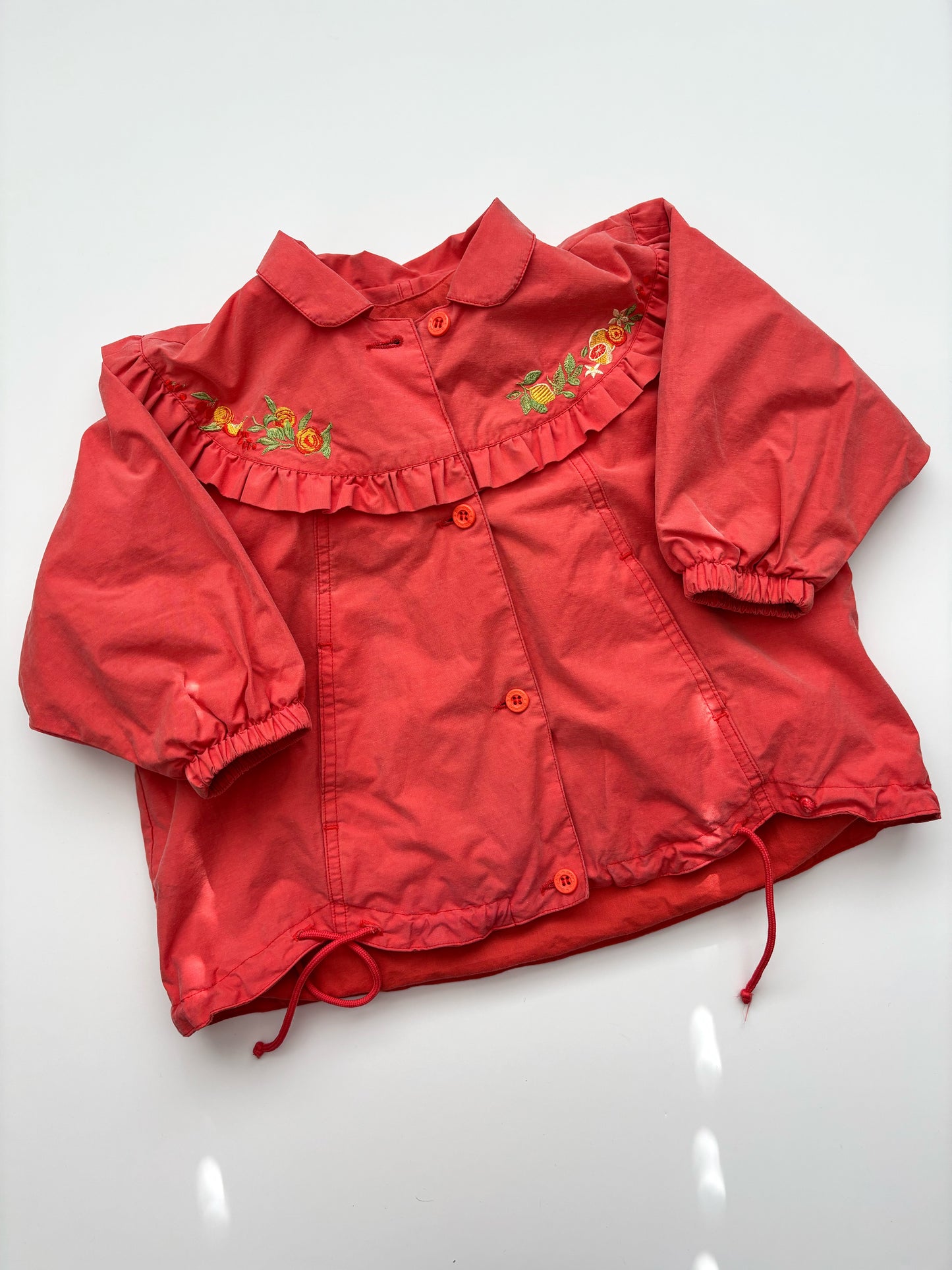 Vintage Coral Fruit Jacket Age 2 Years - Babymini