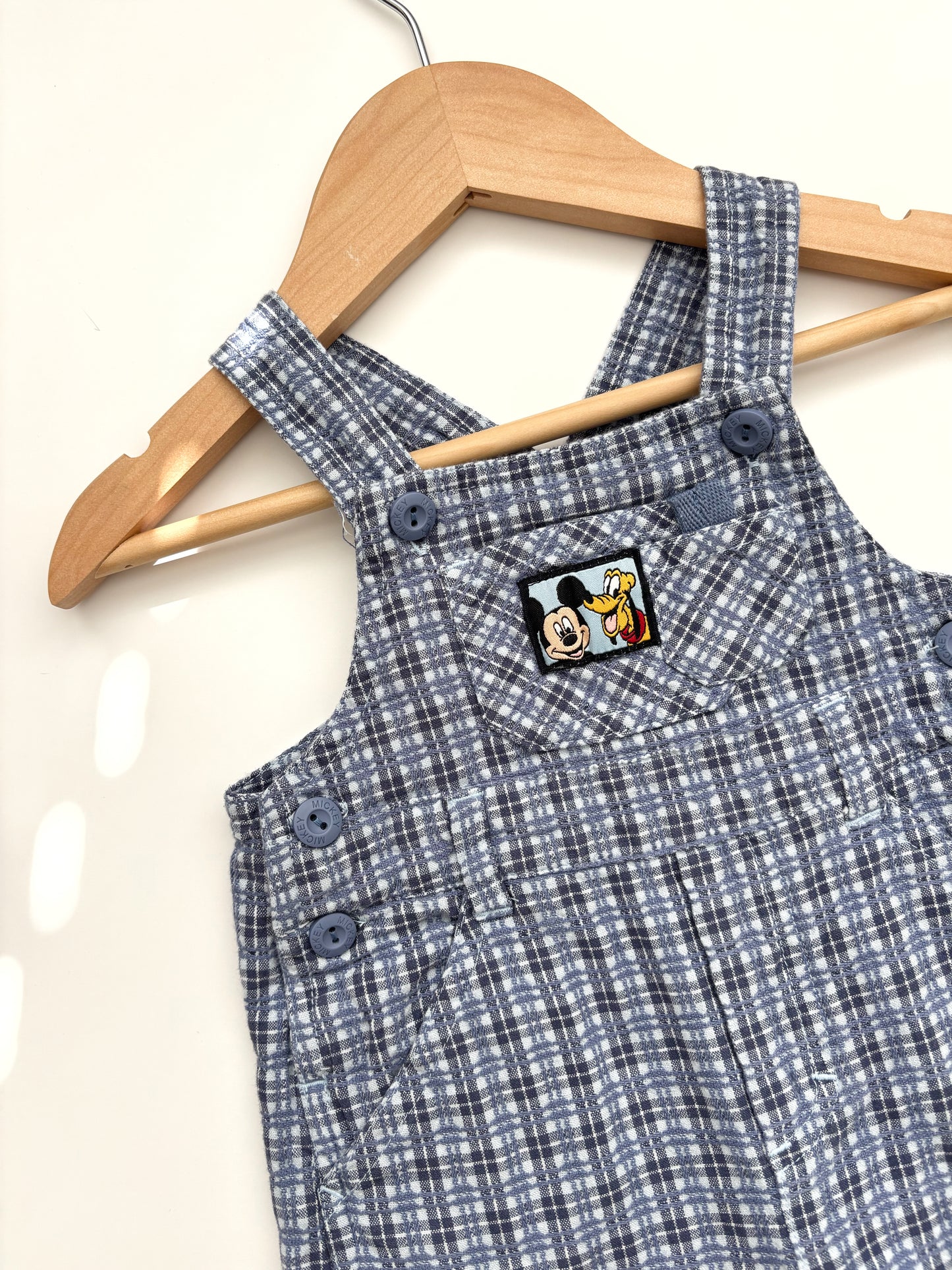 Disney Plaid Dungarees 6-9 Months