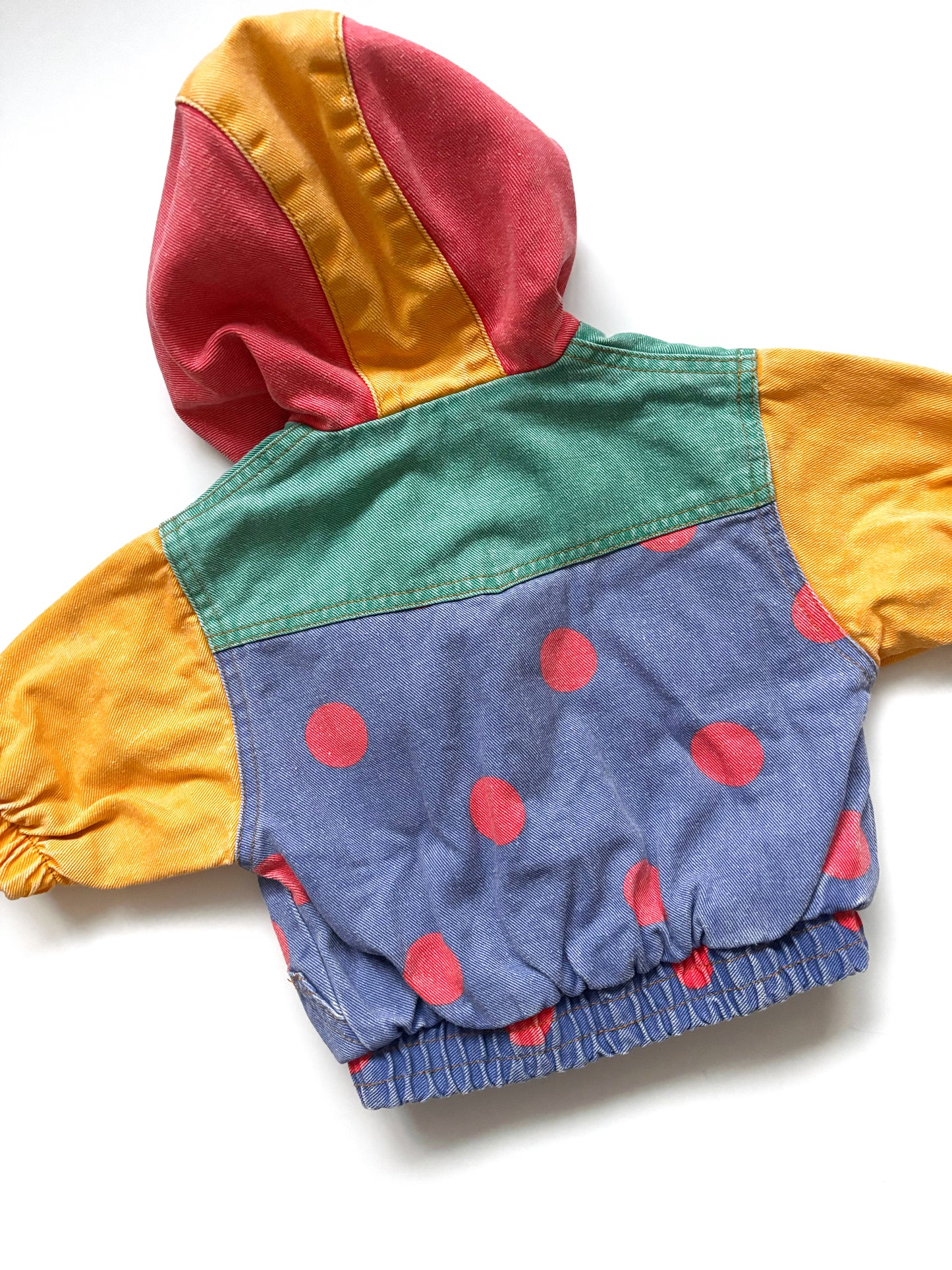 Vintage Spot Denim Jacket 90’s Age 3-6 Months