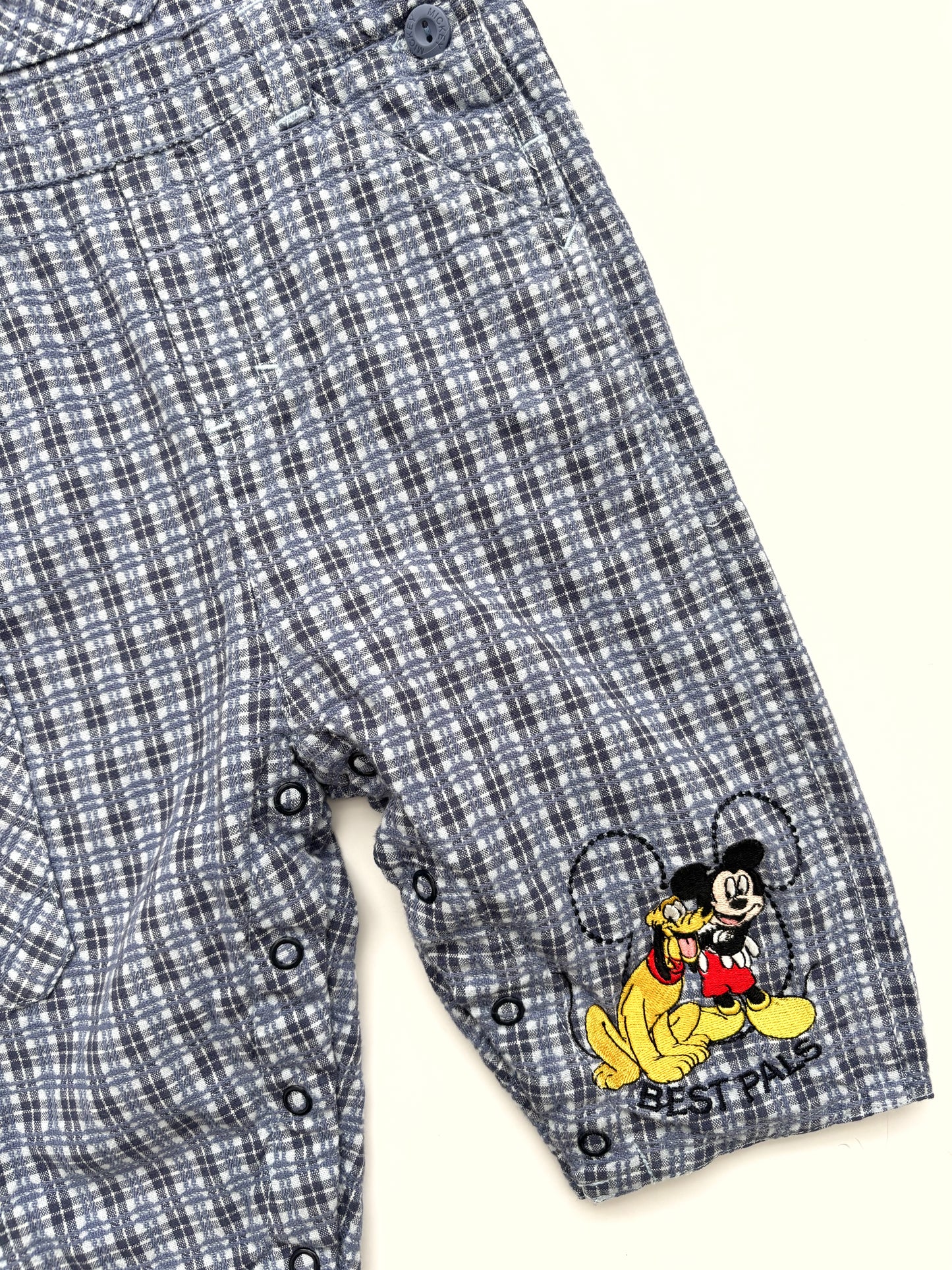 Disney Plaid Dungarees 6-9 Months