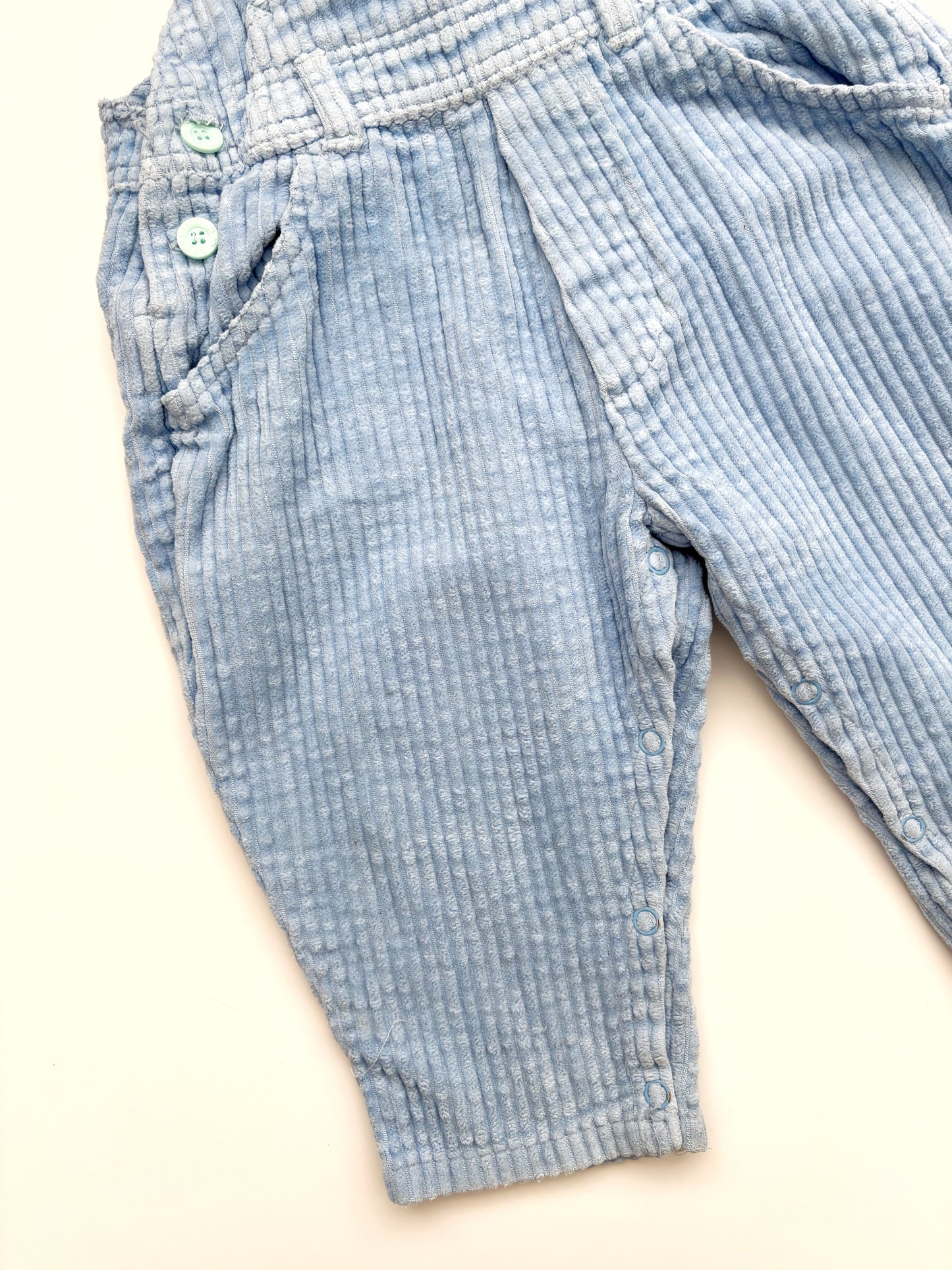 Vintage Corduroy Blue Dungarees 6-12 Months