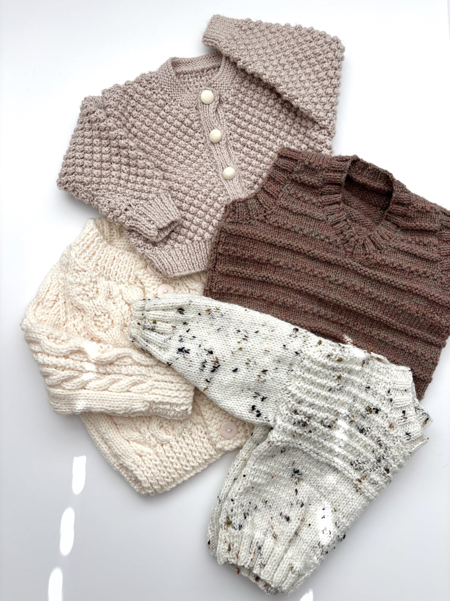 Neutral Handknit Bobble Cardigan 12-18 Months