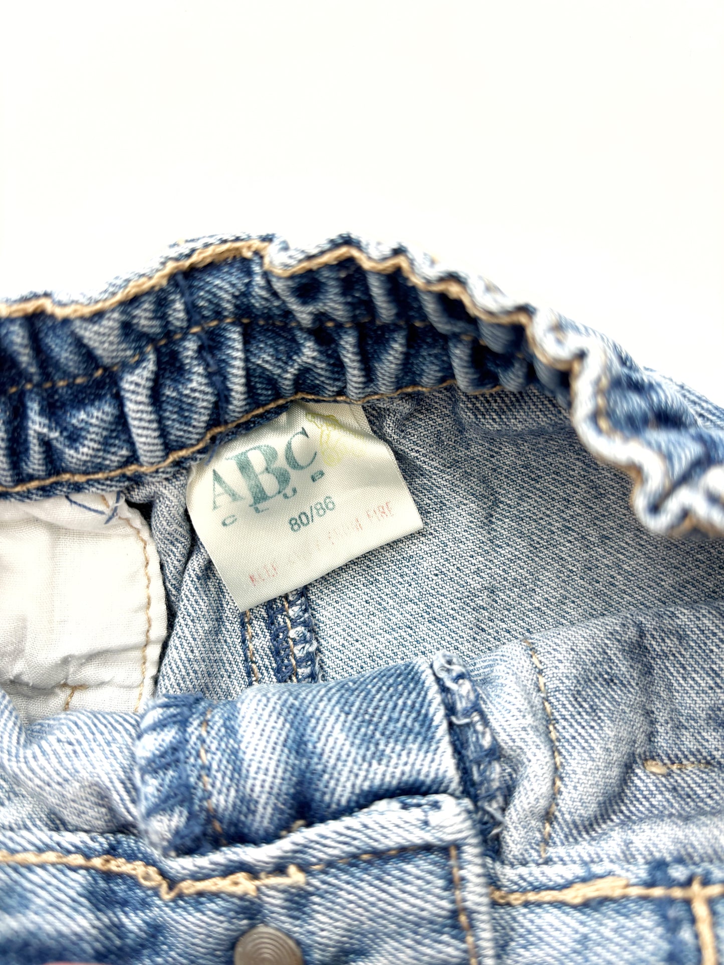 ABC Club Vintage Denim Shorts Age 18-24 Months