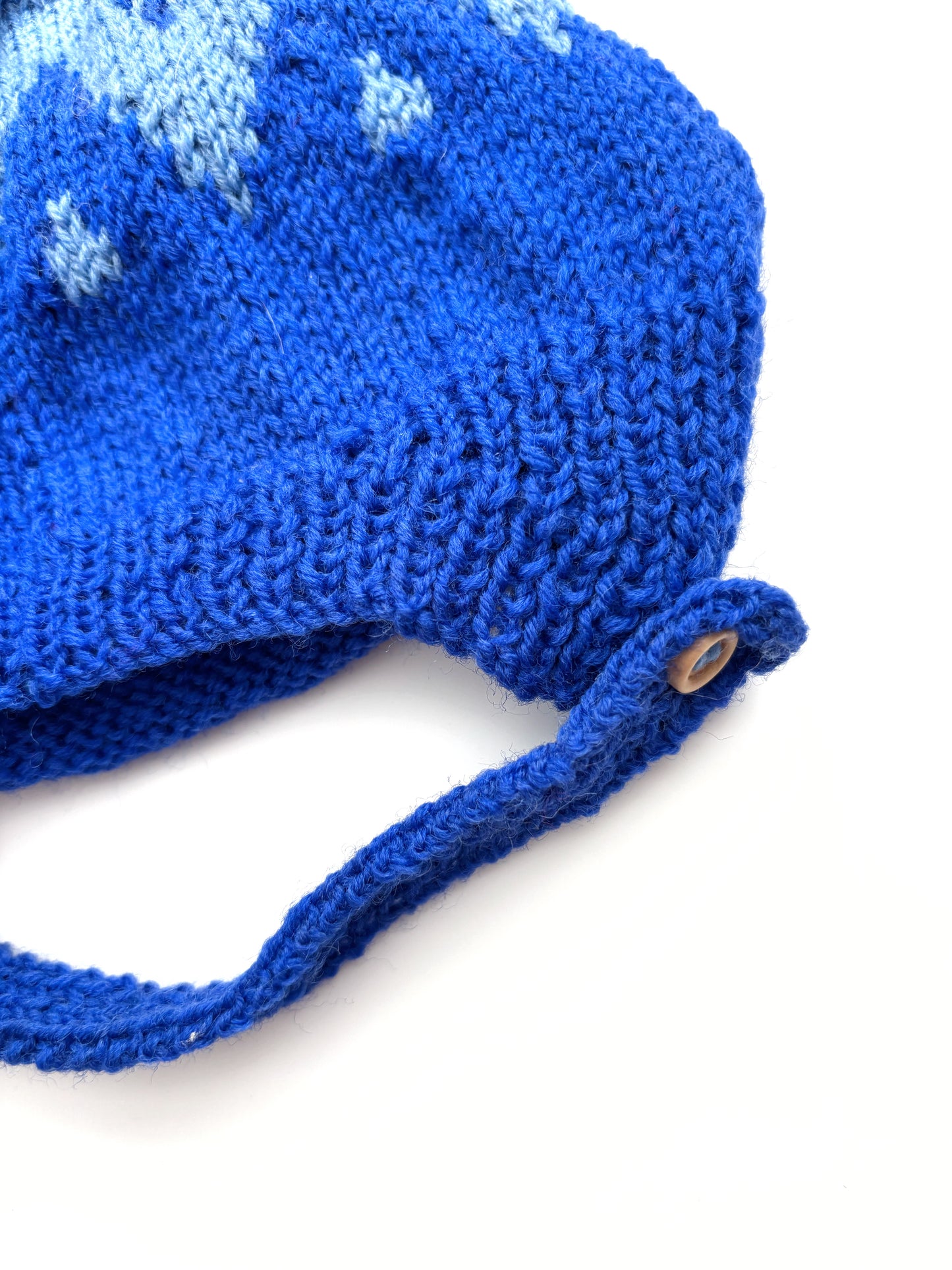 Blue Hand Knit Hat