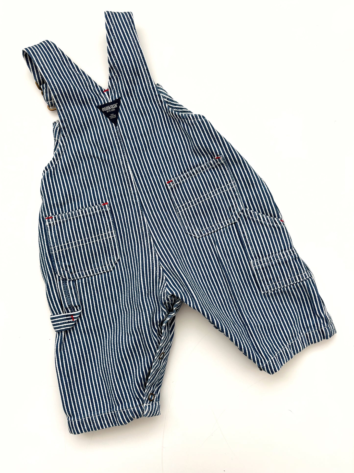 Oshkosh Stripe Dungarees Age 6 Months