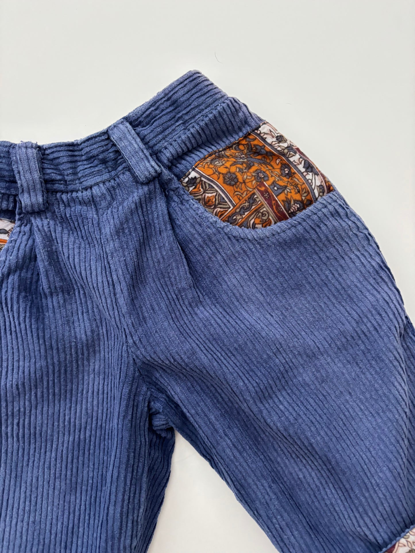 Vintage Lined Blue Corduroy Trousers Age 12-18 Months