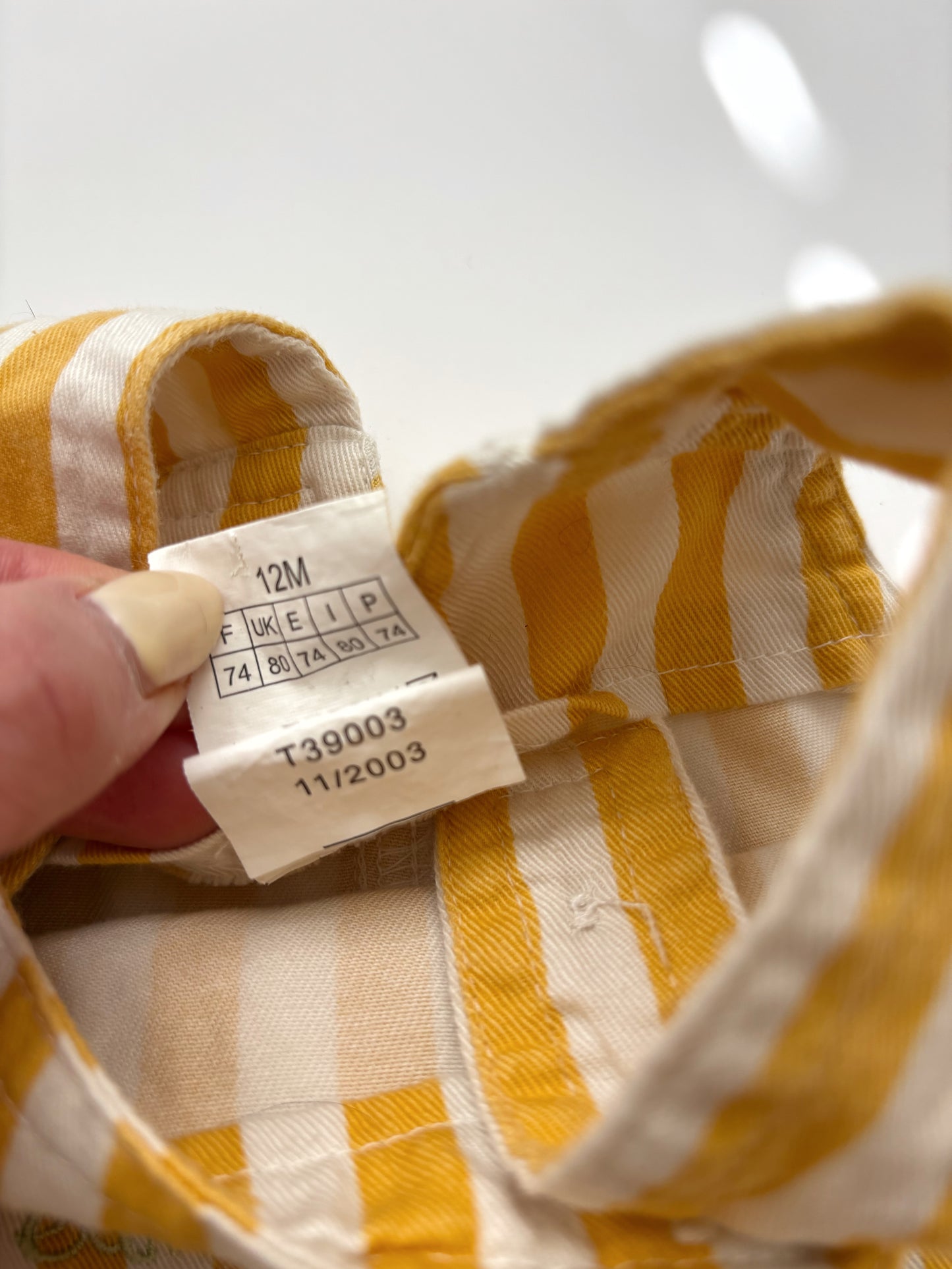 Yellow Striped Dungarees