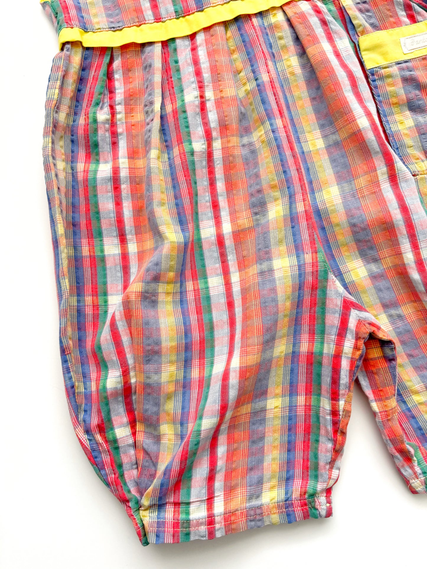 Vintage Oversized Check Overall Age 1-2 Years (Read Description)
