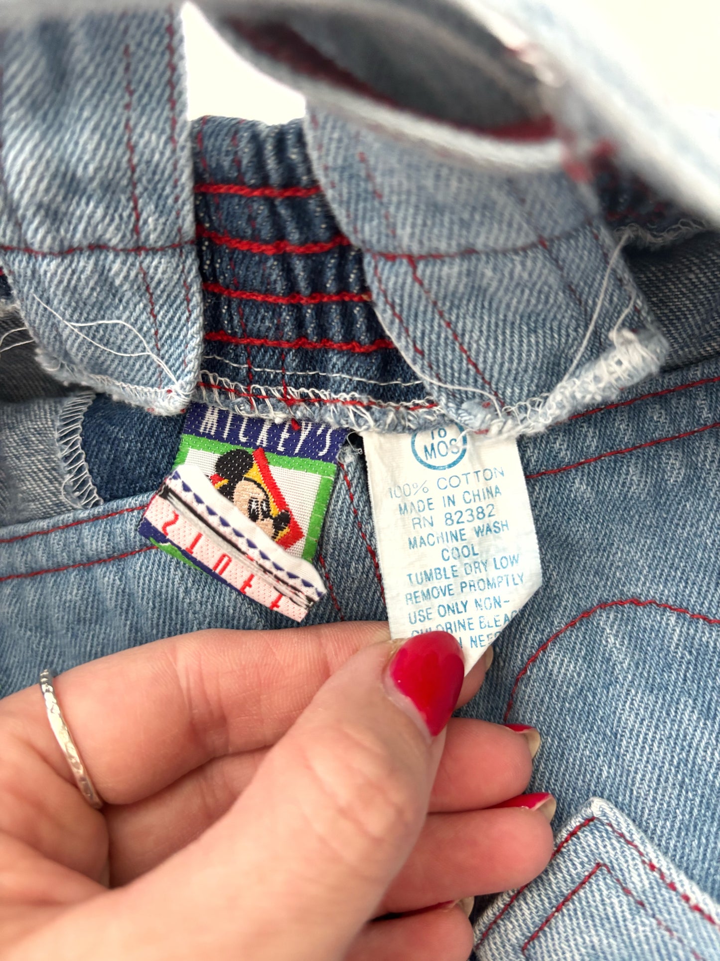 Vintage Mickeys Stuff Stripey Dungarees Age 18 Months