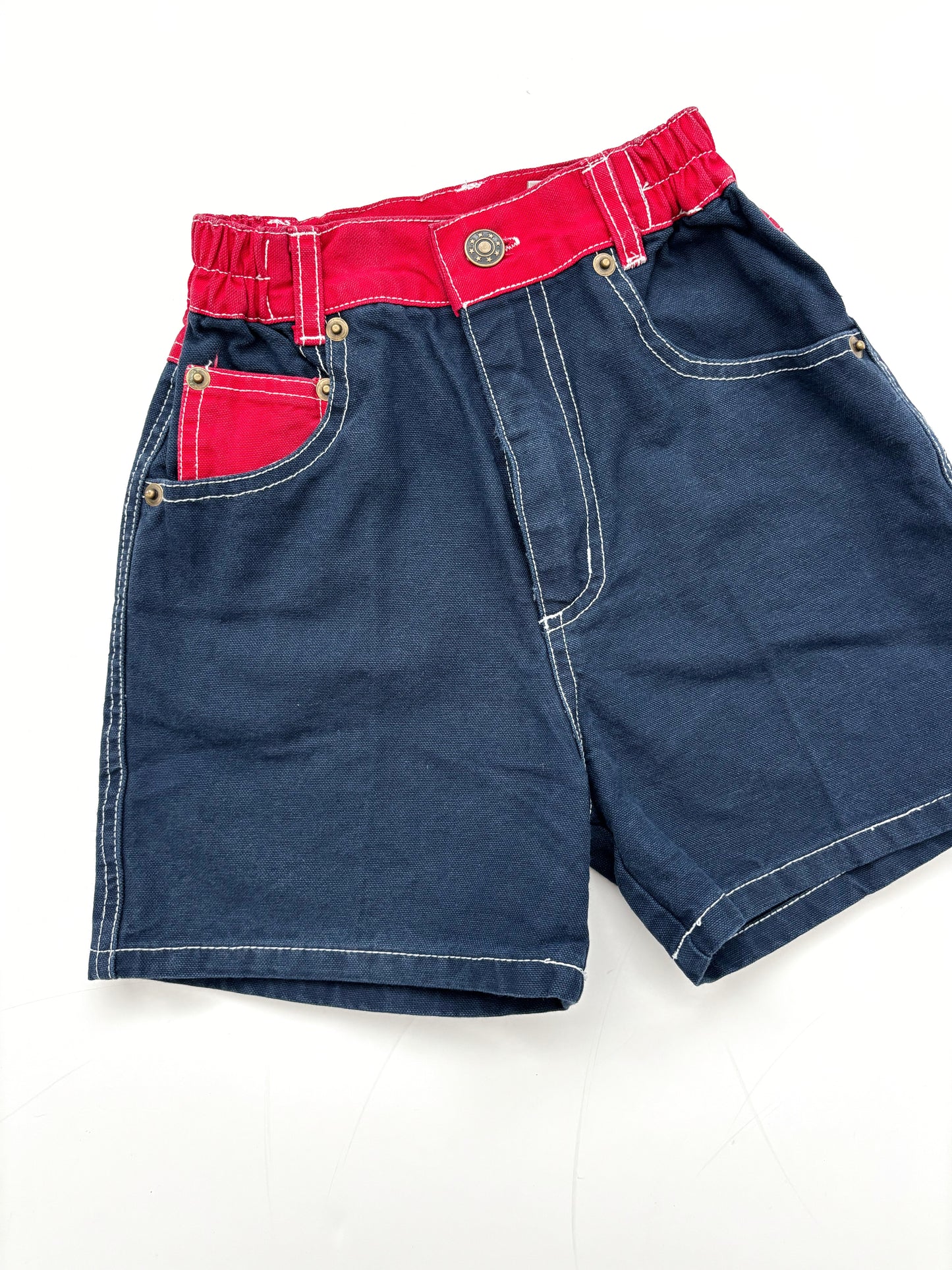 Vintage Navy & Red Shorts Age 3 years