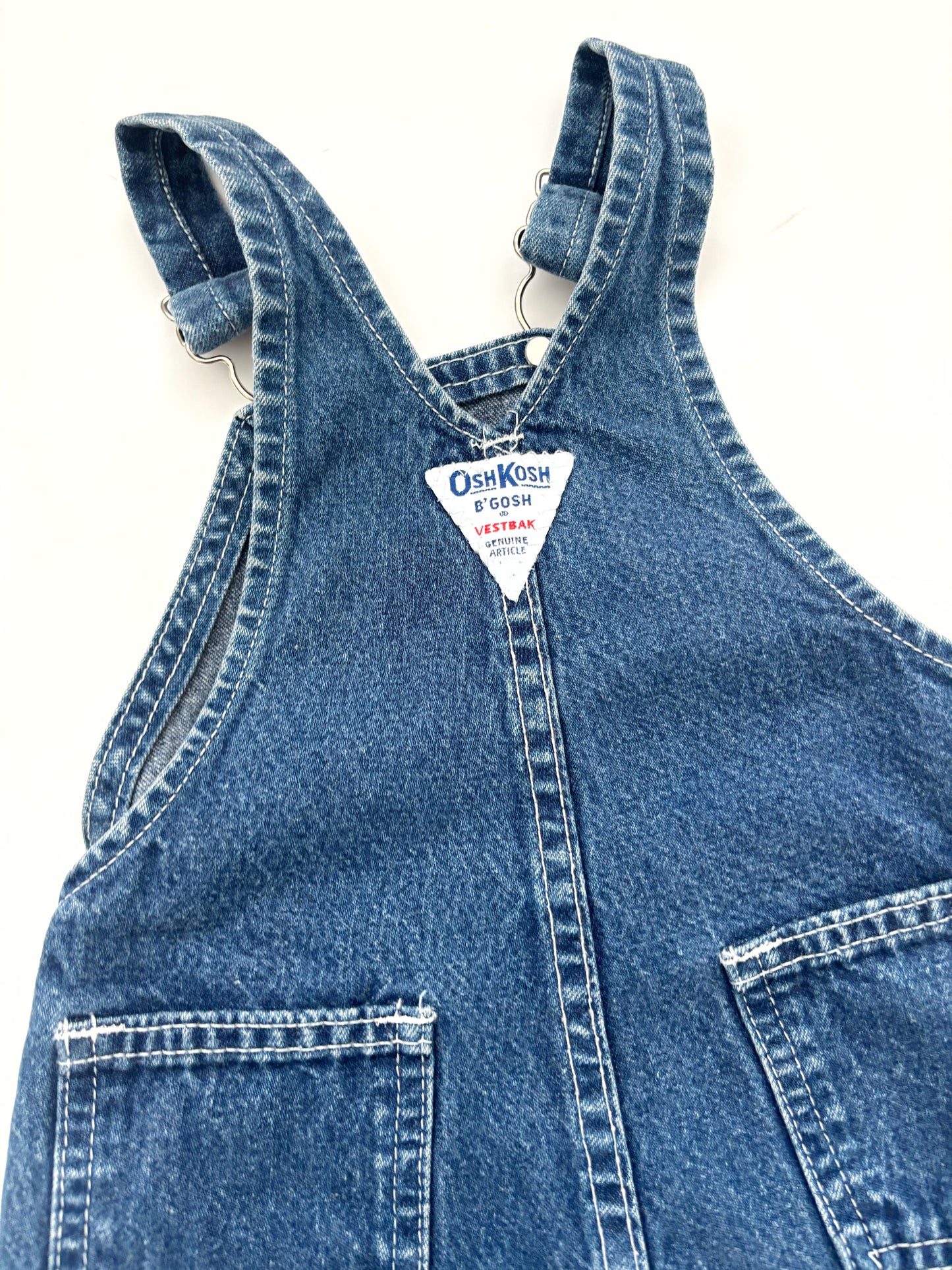 Vintage Blue Denim Oshkosh Dungarees Age 2 Years