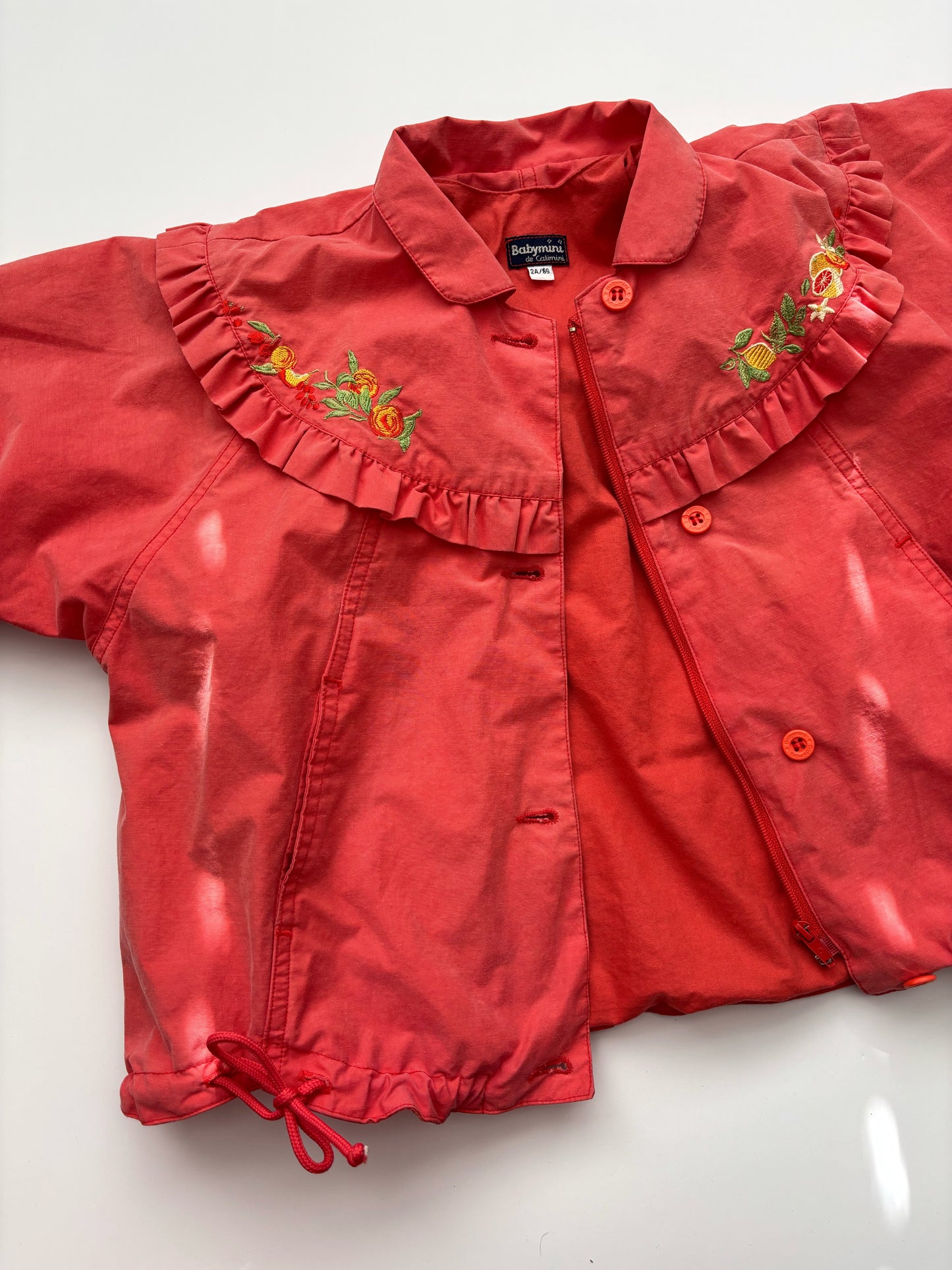 Vintage Coral Fruit Jacket Age 2 Years - Babymini