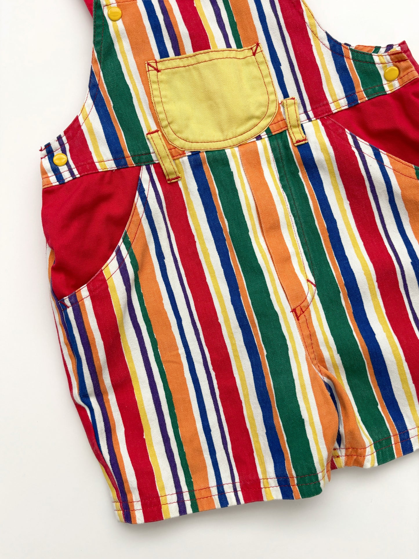 Bright Stripe Dungarees. 90’s Mothercare. Age 18 Months.