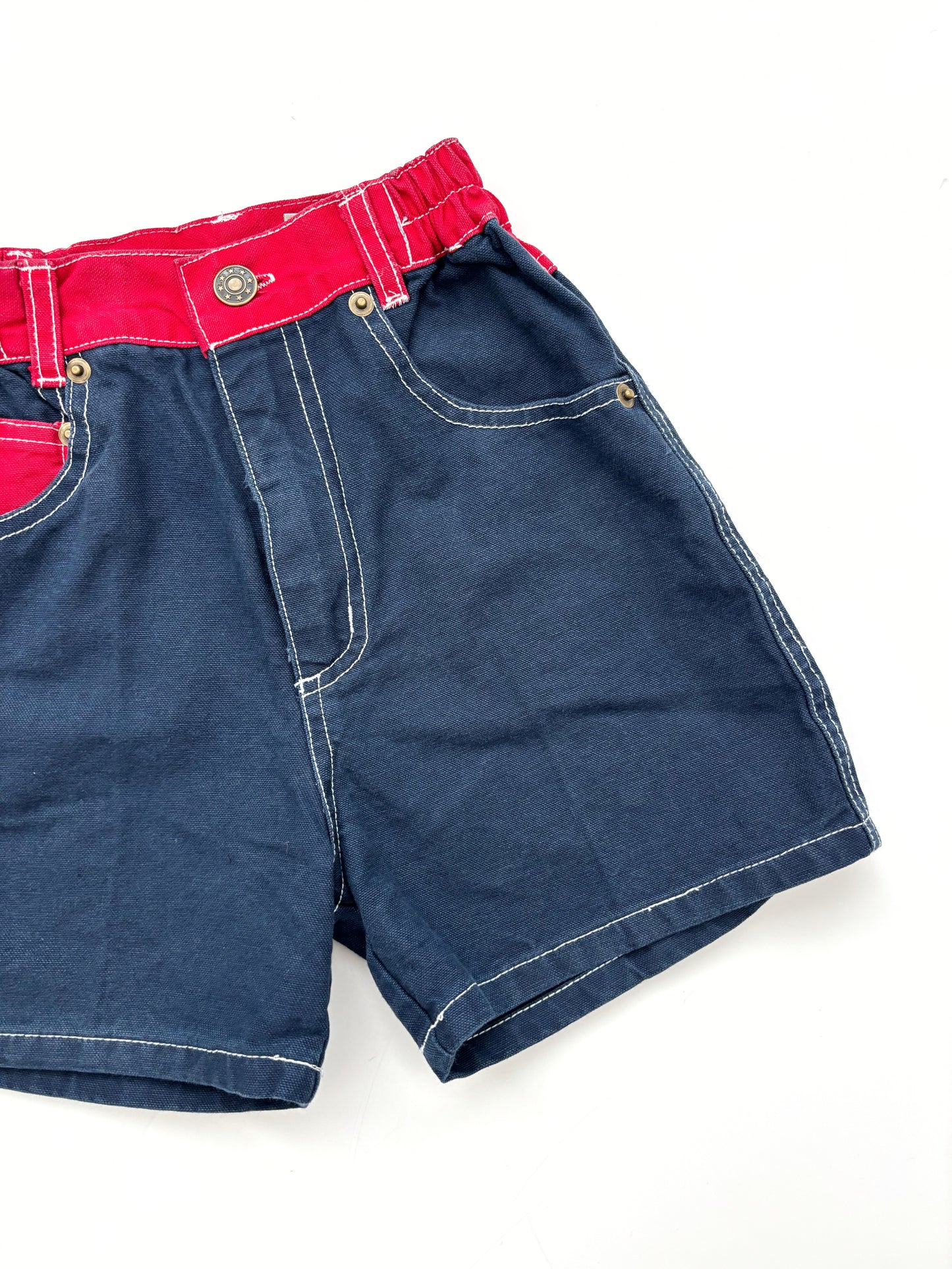 Vintage Navy & Red Shorts Age 3 years
