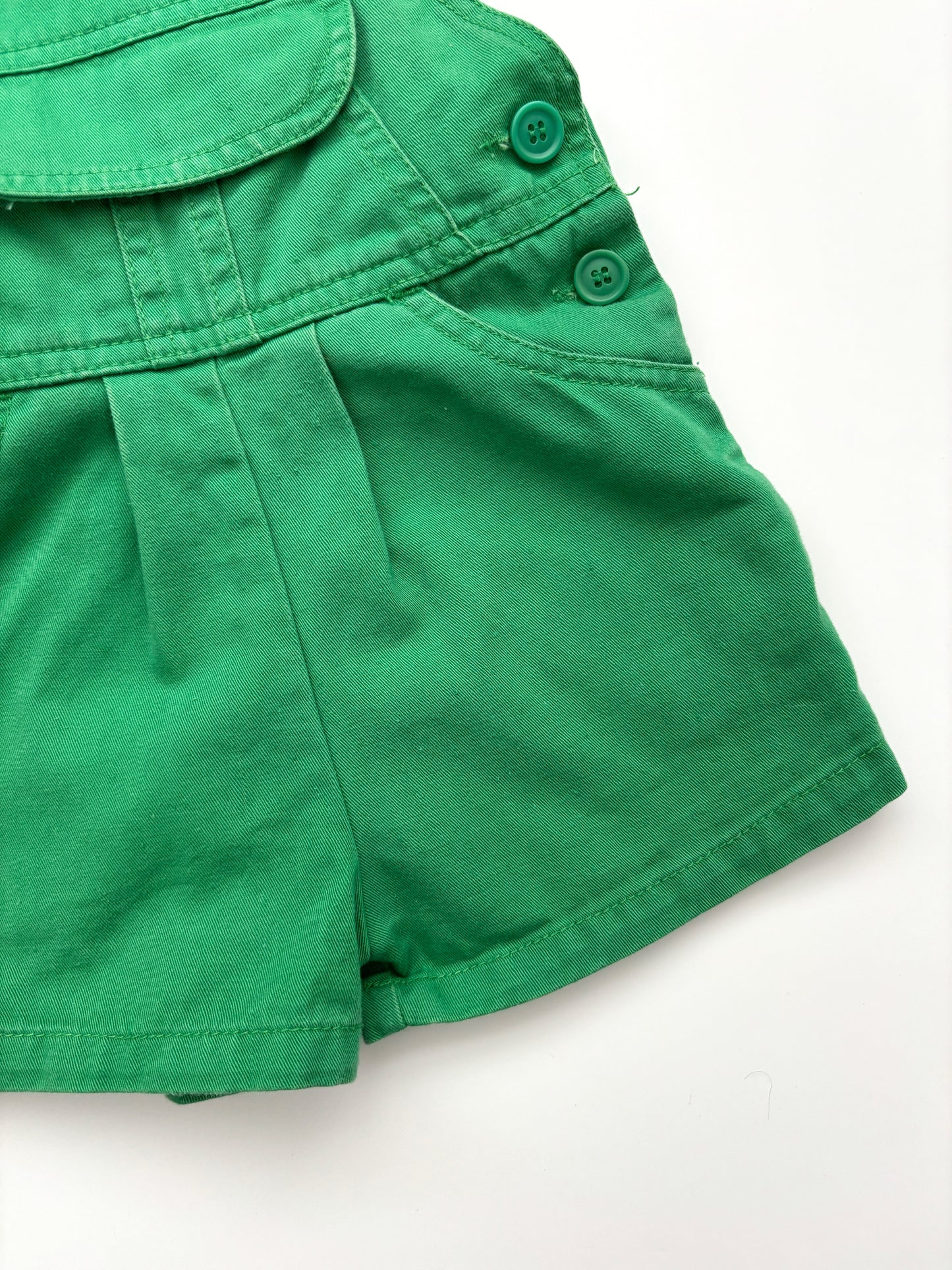 Vintage Adams Green Shortie Dungarees Age 6-12 Months