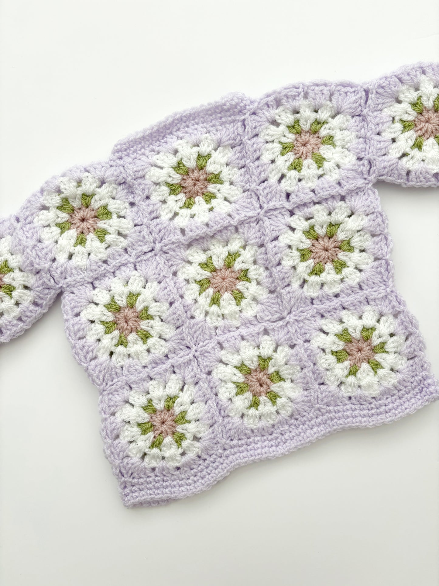 Crochet Square Cardigan Age 12-18 Months