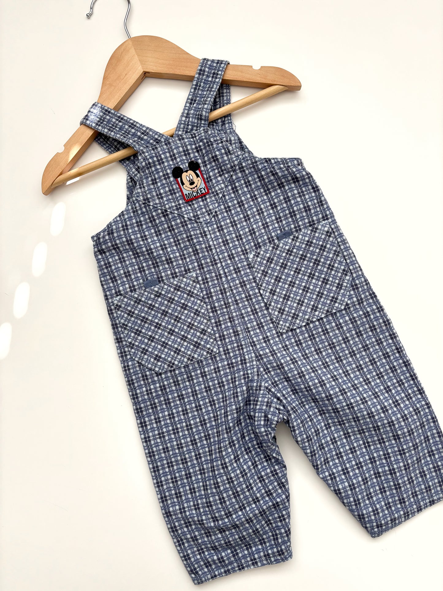 Disney Plaid Dungarees 6-9 Months