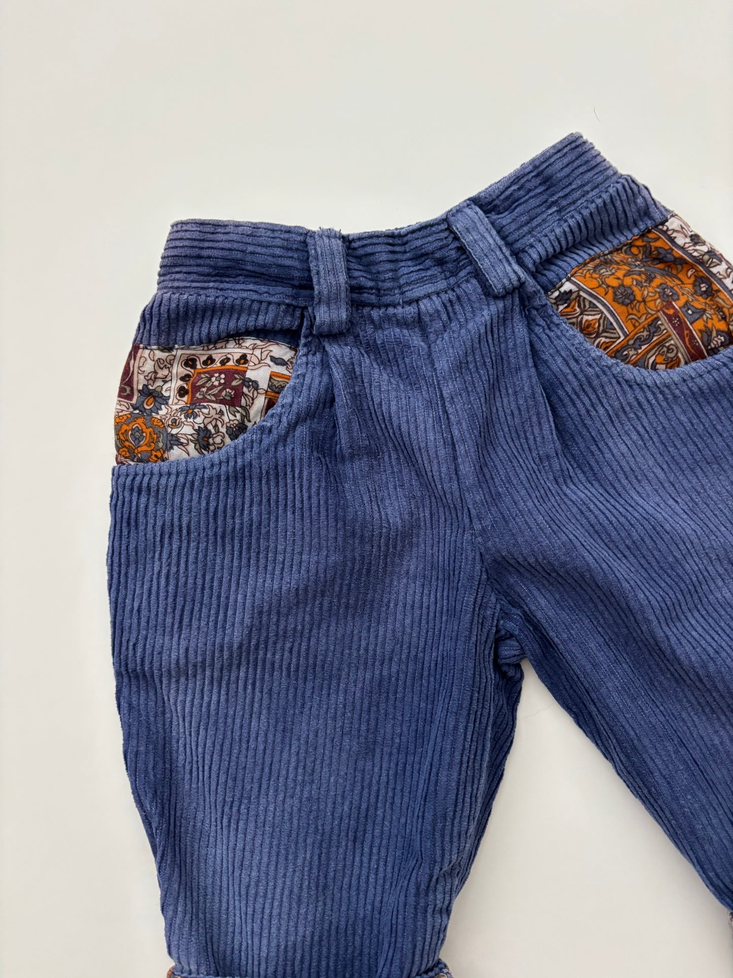 Vintage Lined Blue Corduroy Trousers Age 12-18 Months