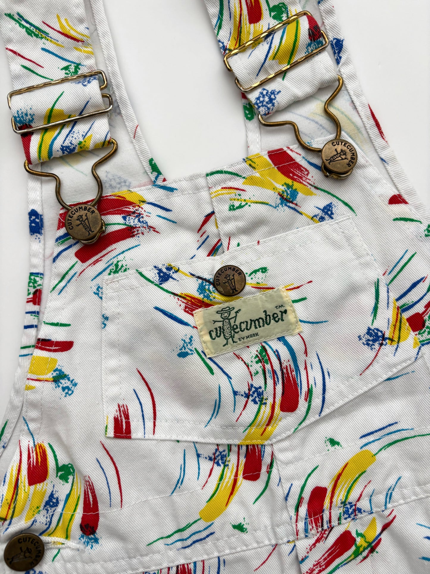 Vintage & RARE Cucumber Dungaree Shorties 1980’s Age 4 Years.
