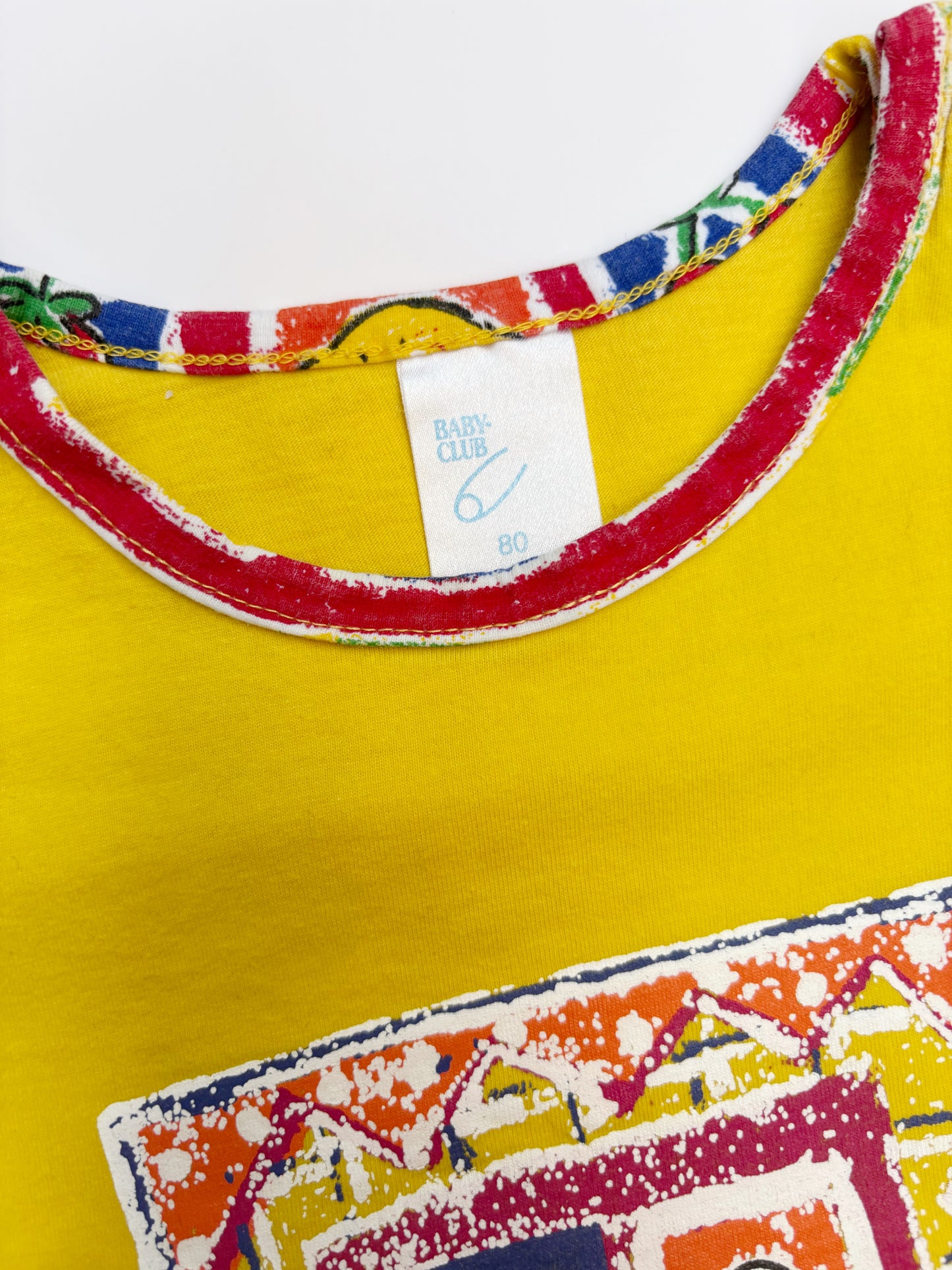 Vintage Baby Club Yellow Friit T-shirt Age 12-18 Months