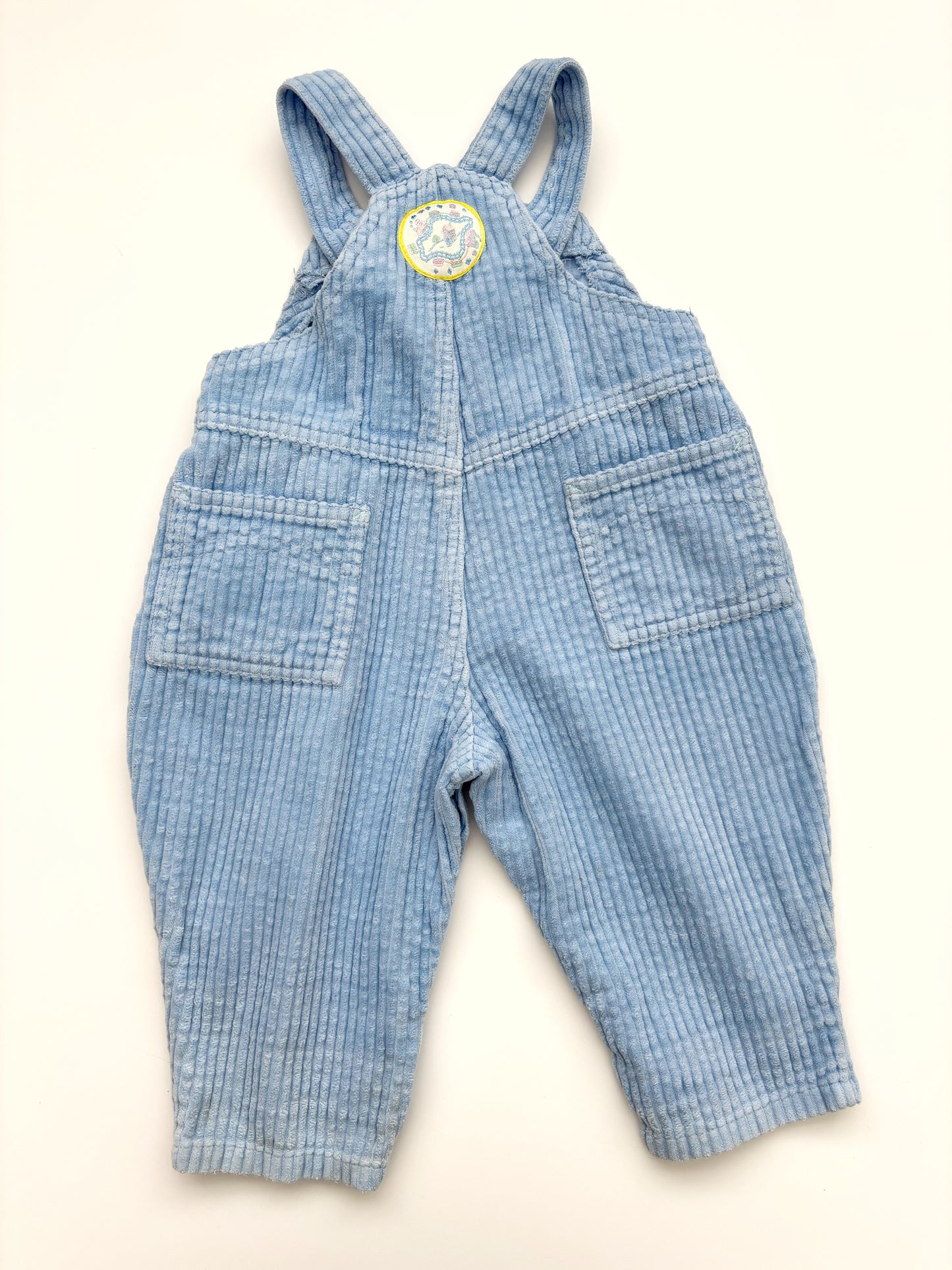 Vintage Corduroy Blue Dungarees 6-12 Months