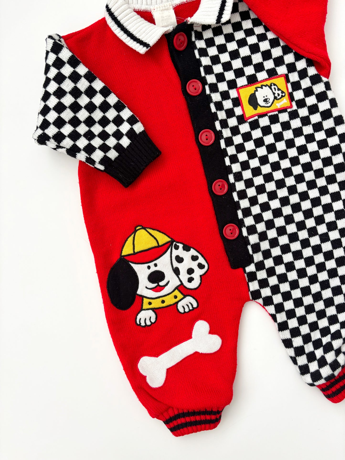 Vintage Checkerboard All in One Age 6-12 Months