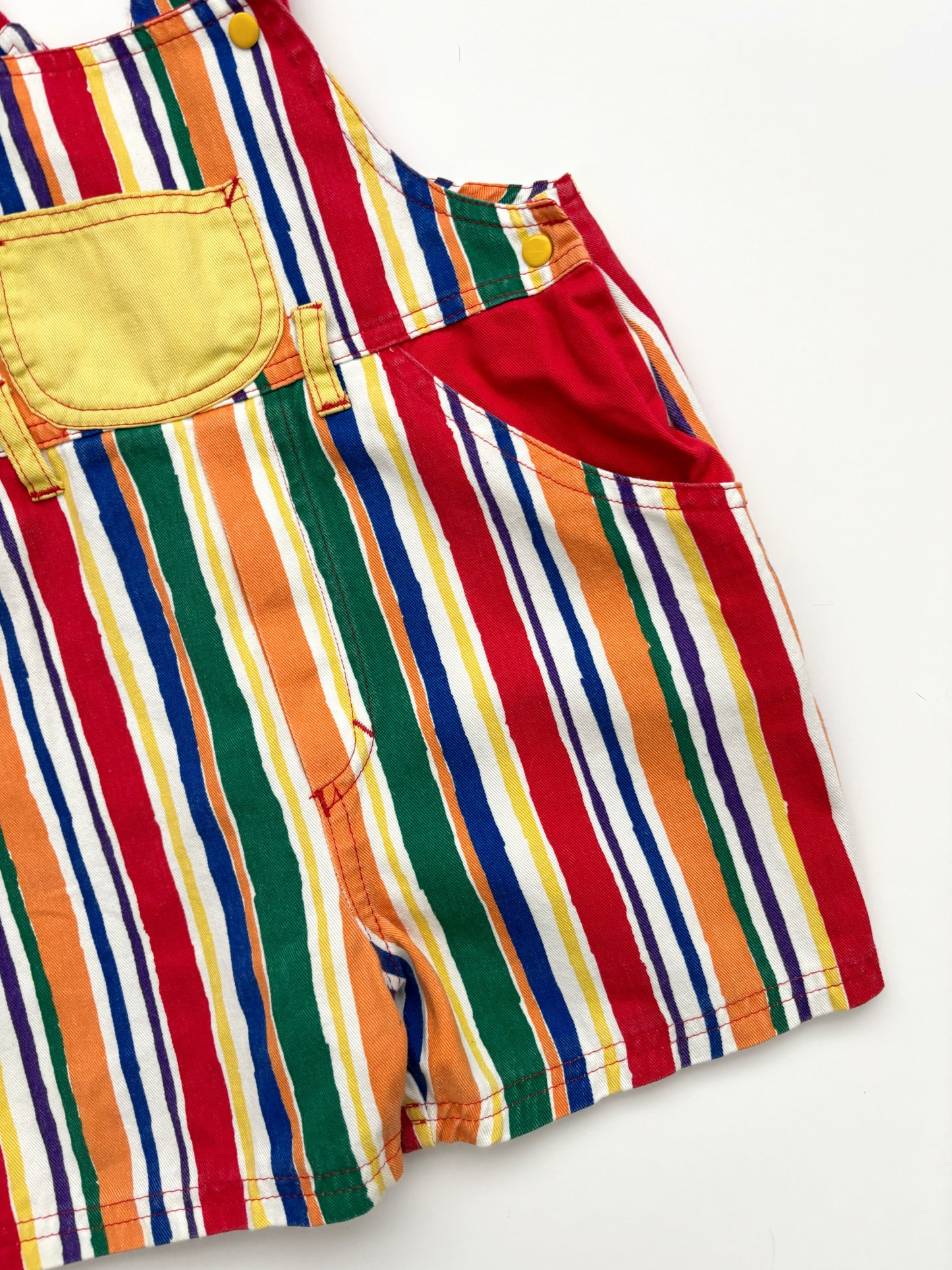 Bright Stripe Dungarees. 90’s Mothercare. Age 18 Months.