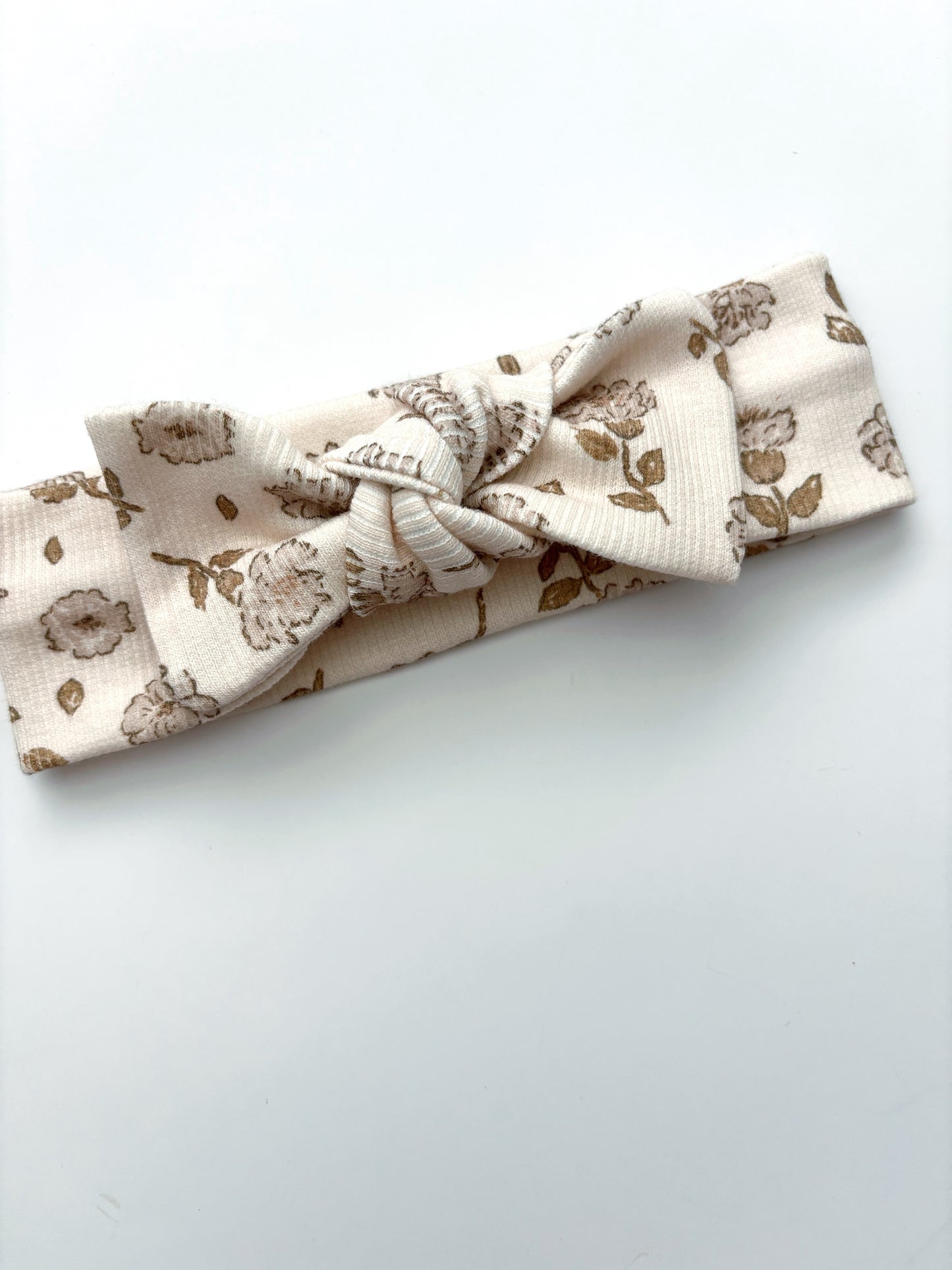 Natural Floral Topknot Headband