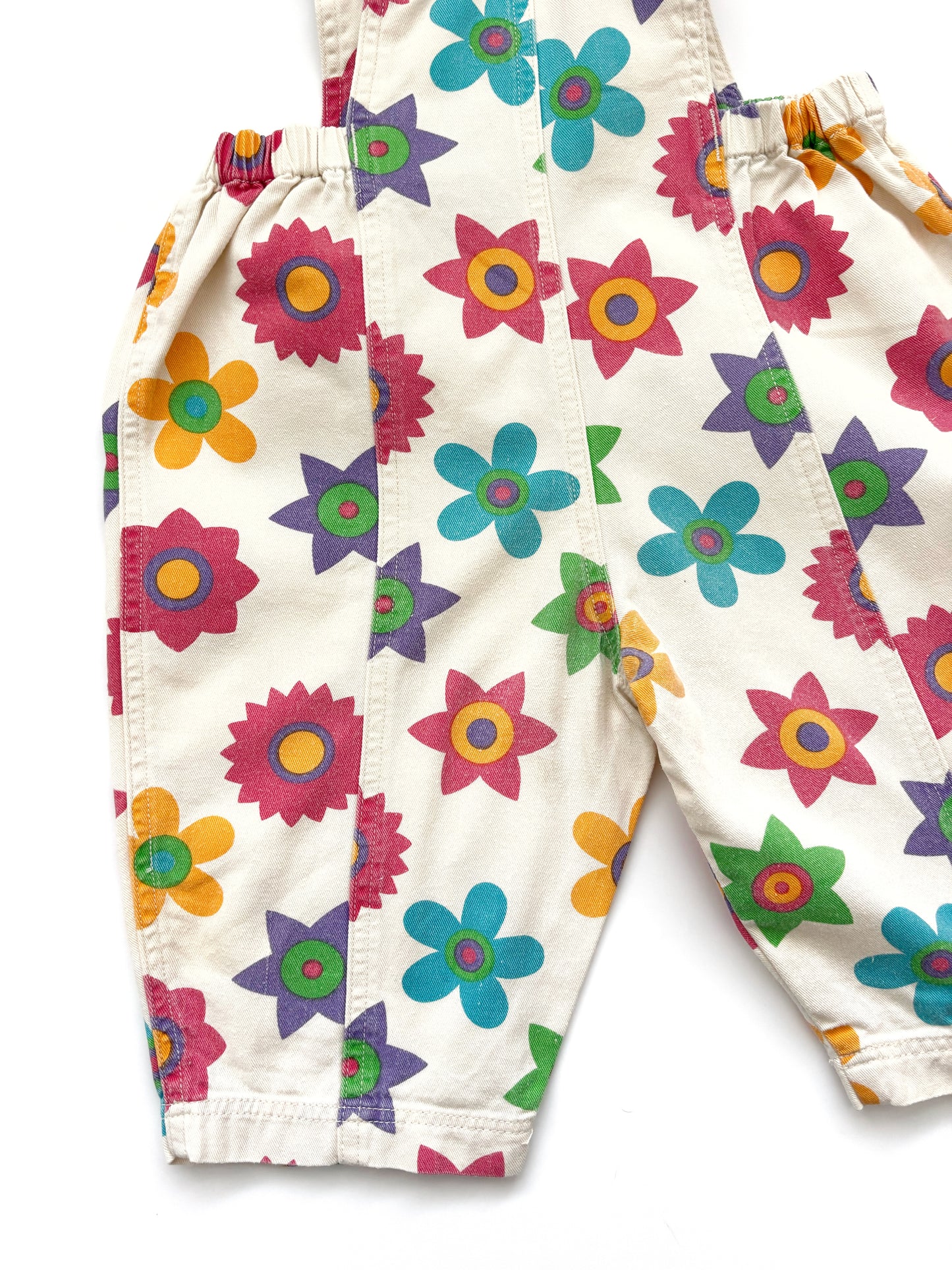 Vintage Floral Dungarees Age 12 Months +