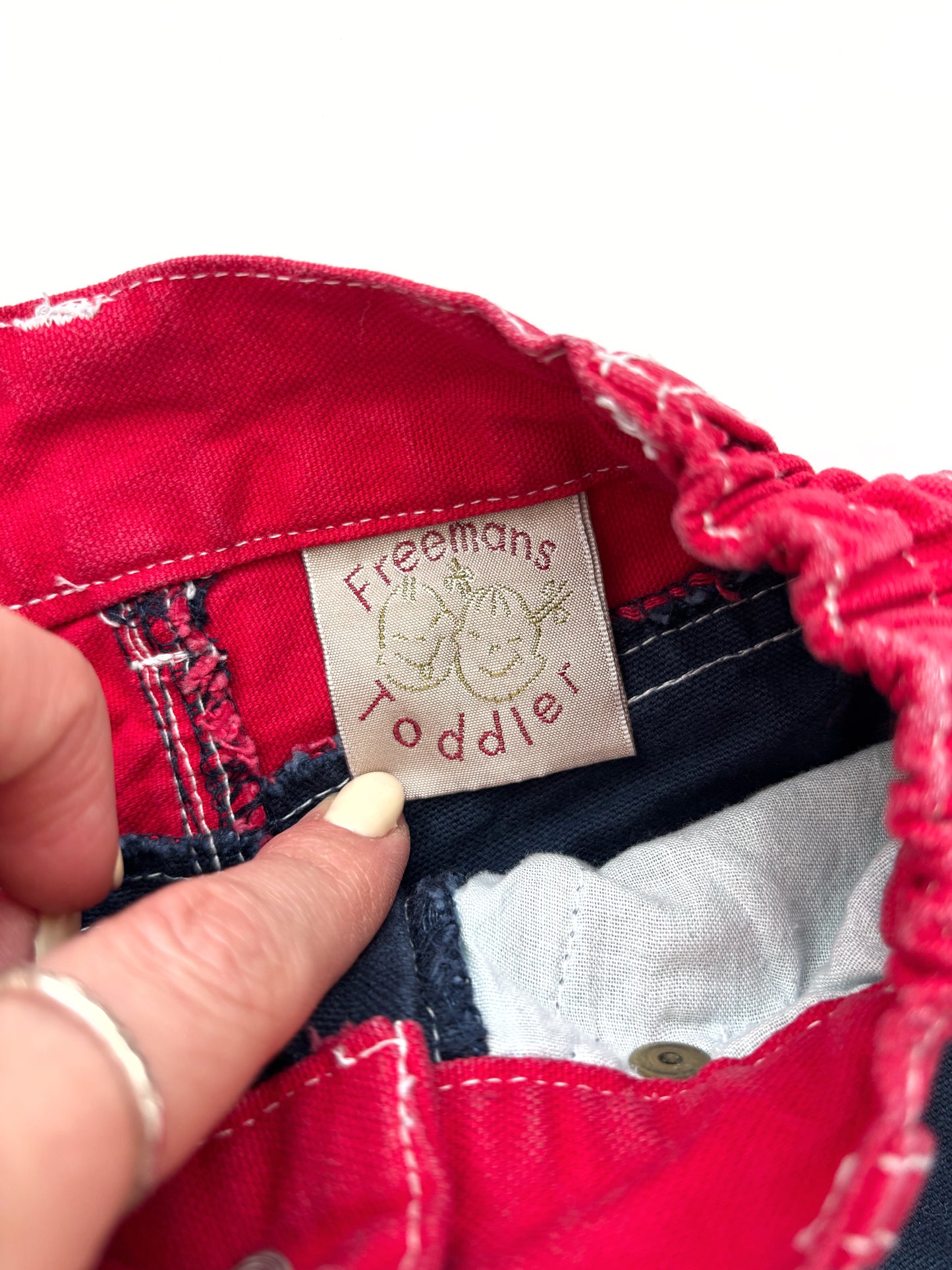 Vintage Navy & Red Shorts Age 3 years