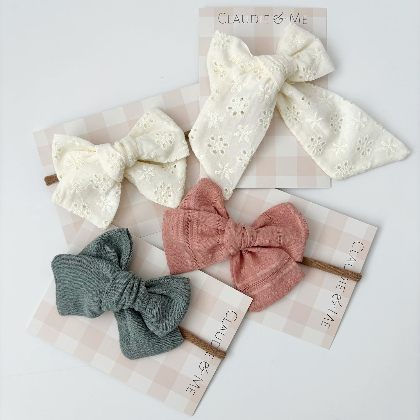 Sage Green Hair Bow image 3