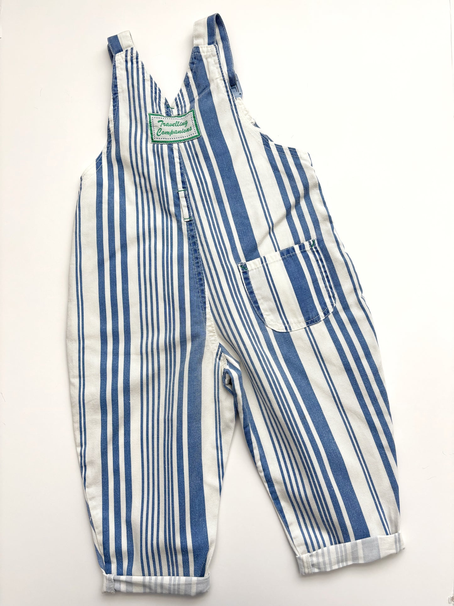 Vintage Stripe Dungarees Age 18-24 Months