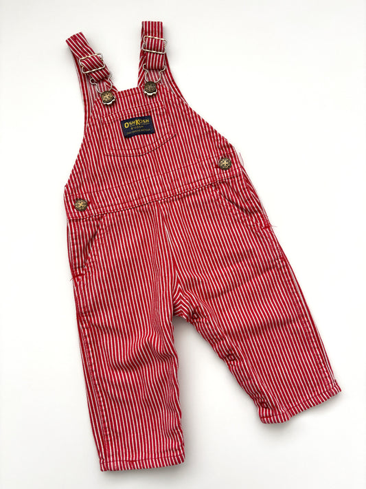 Oshkosh B’Gosh Red & White Stripe Vintage Dungarees 6-9 Months