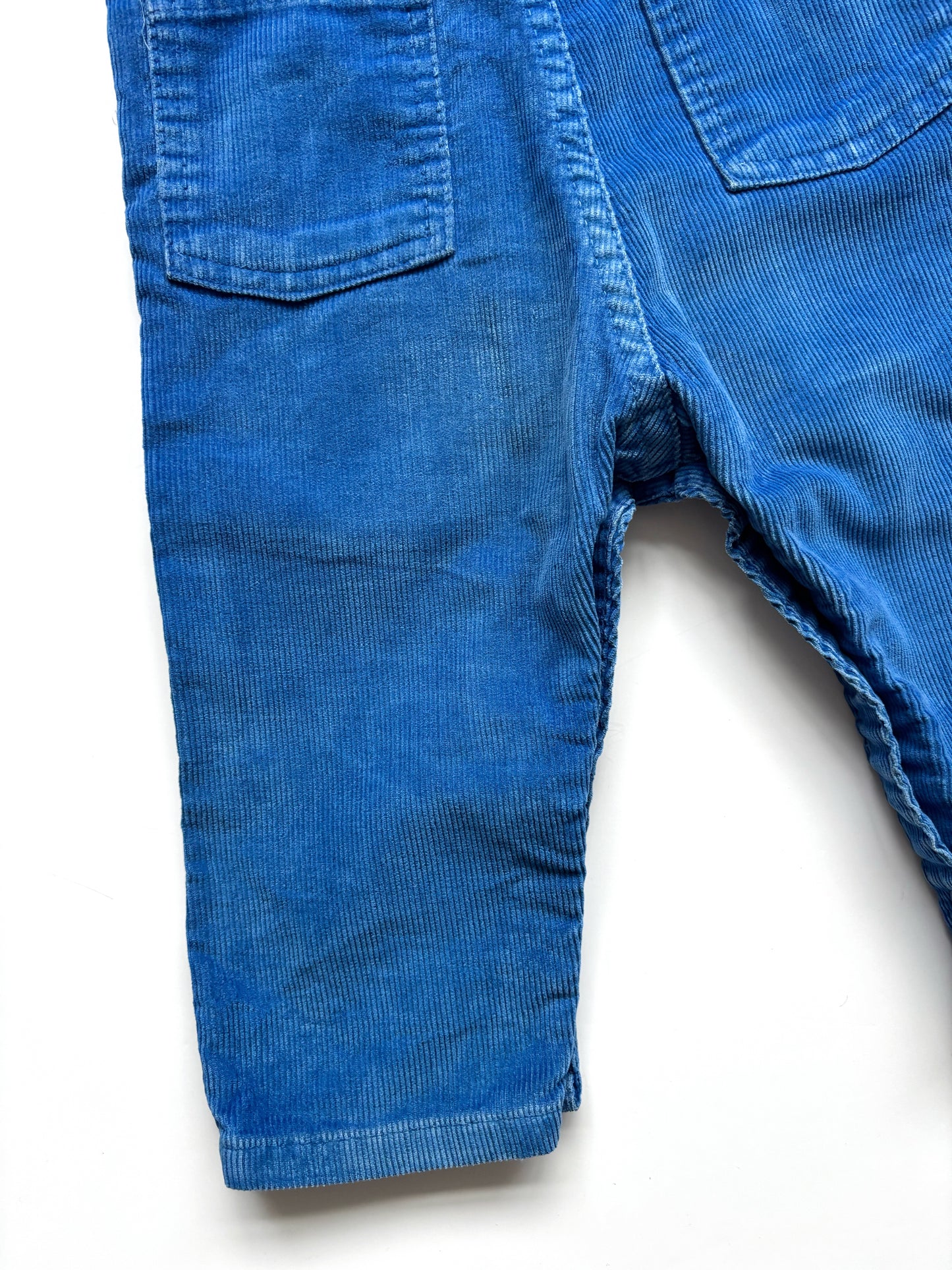 Blue Corduroy Pshkosh Dungarees Bright Blue Age 6-12 Months