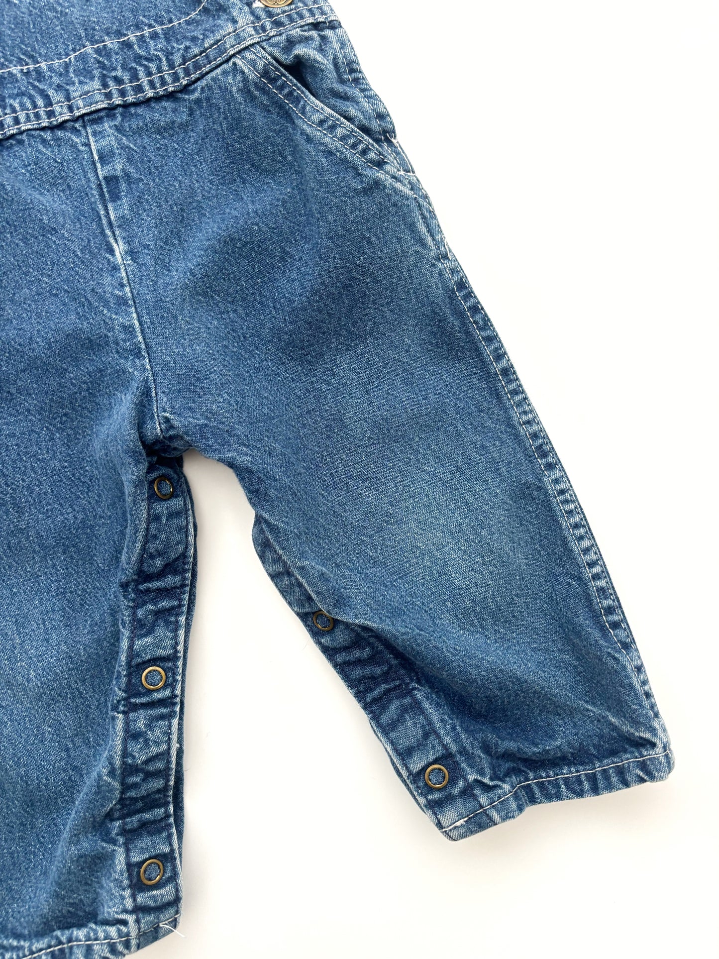 Vintage Blue Denim Oshkosh Dungarees Age 2 Years