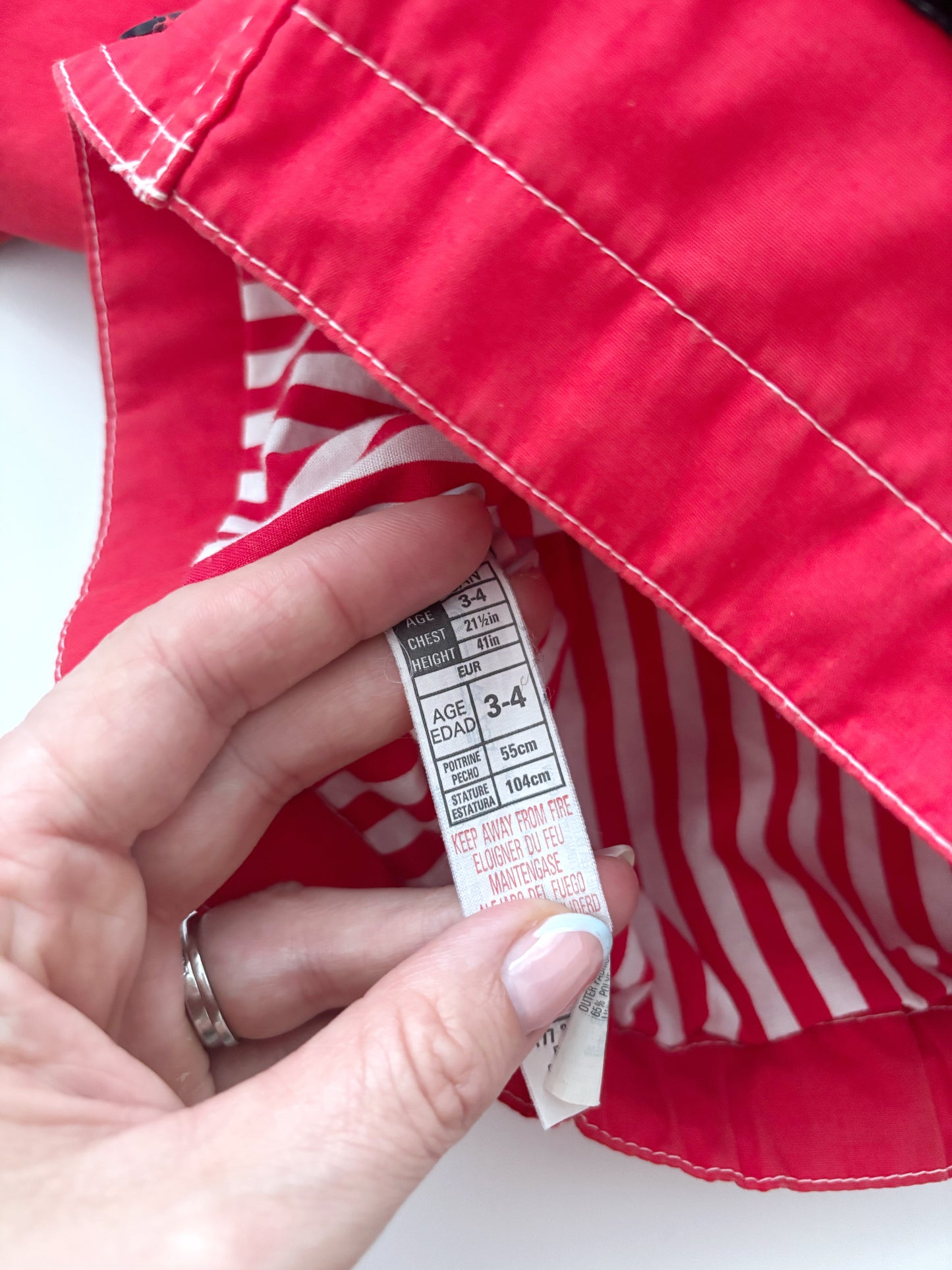 Vintage Red Coat Age 3-4