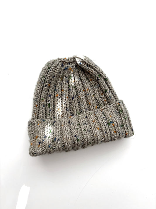 Natural Hand knitted Hat Age 1-3 Years