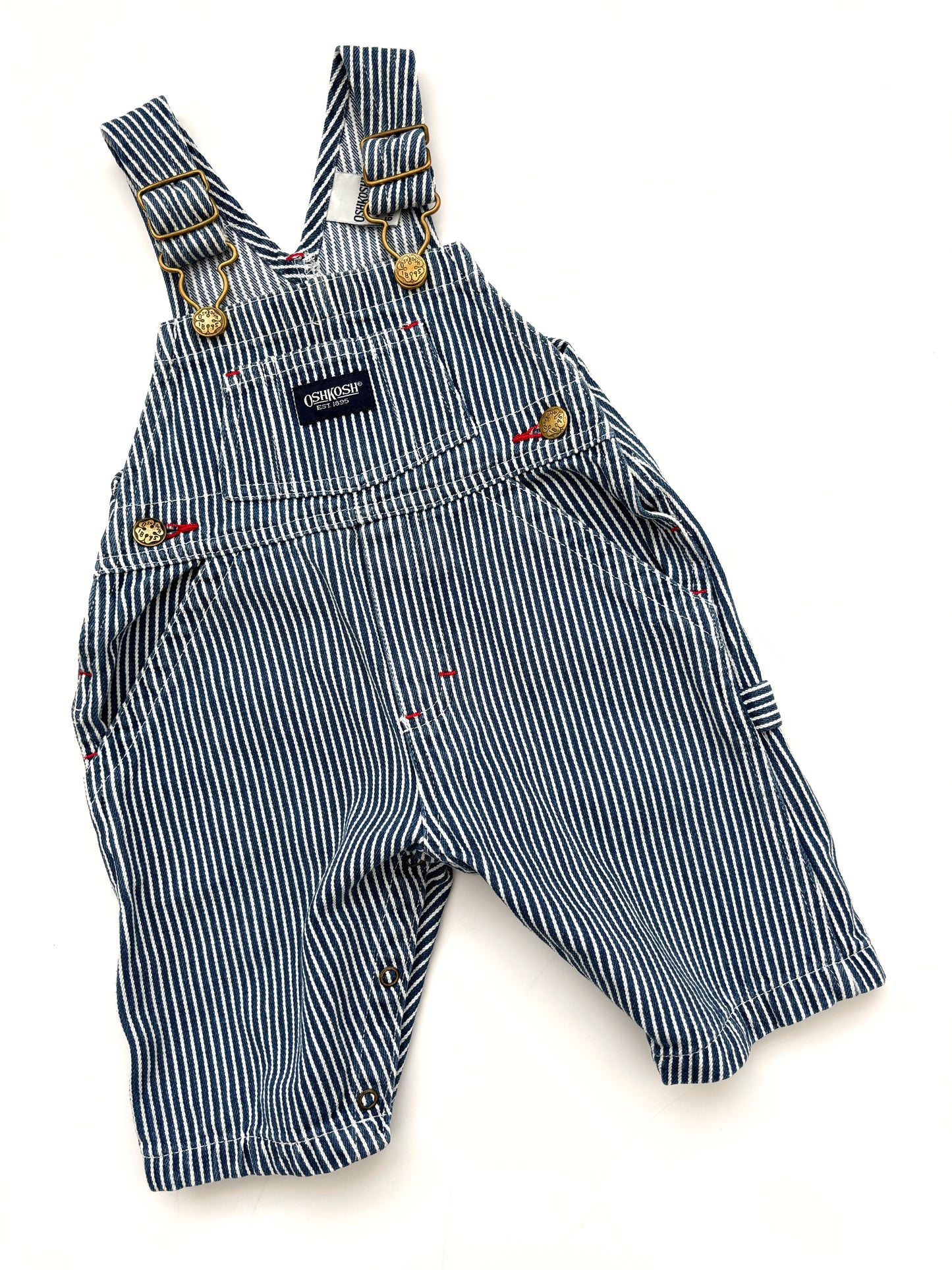 Oshkosh Stripe Dungarees Age 6 Months