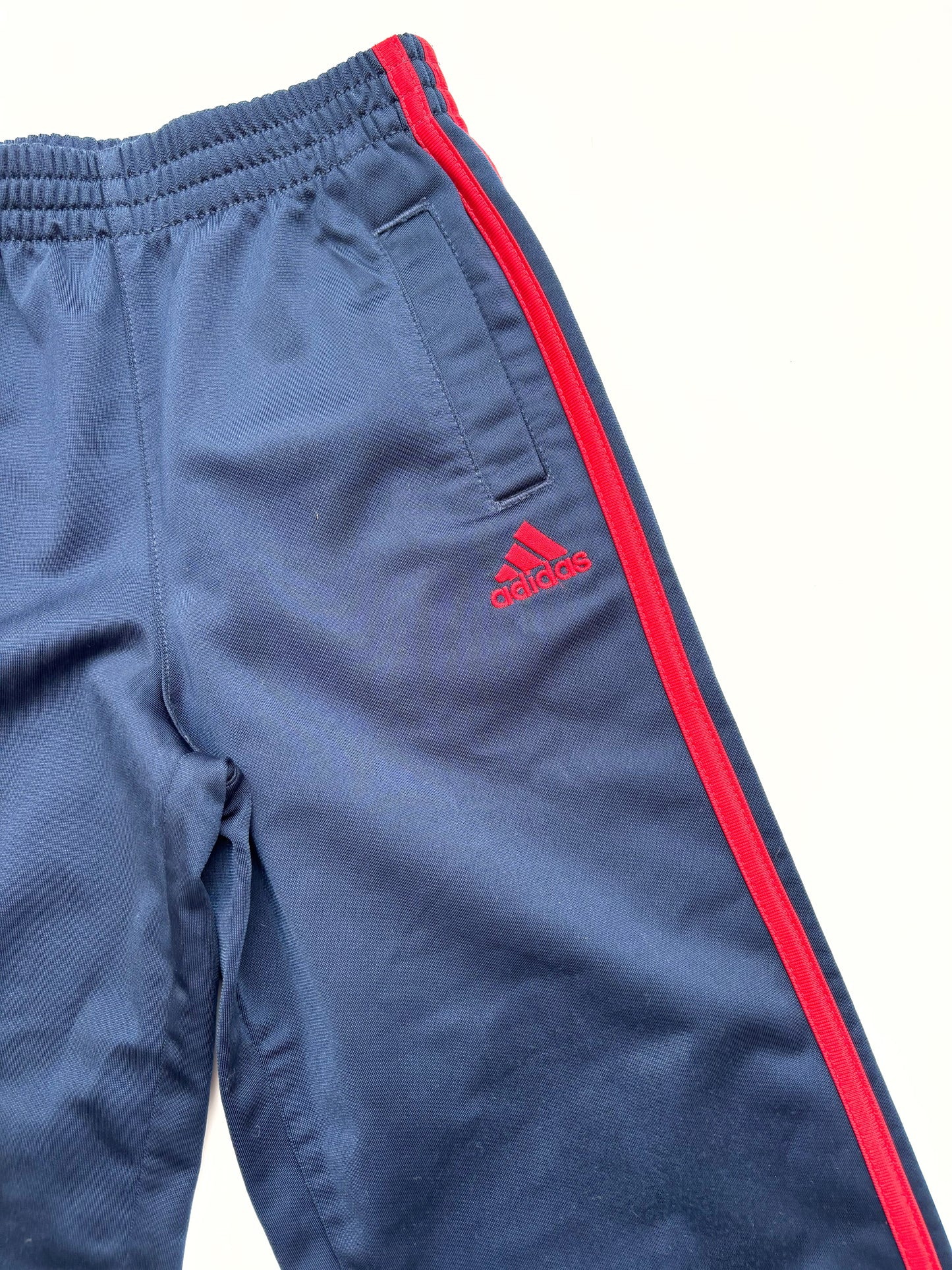 Retro Navy & Red Adidas Pants Age 4