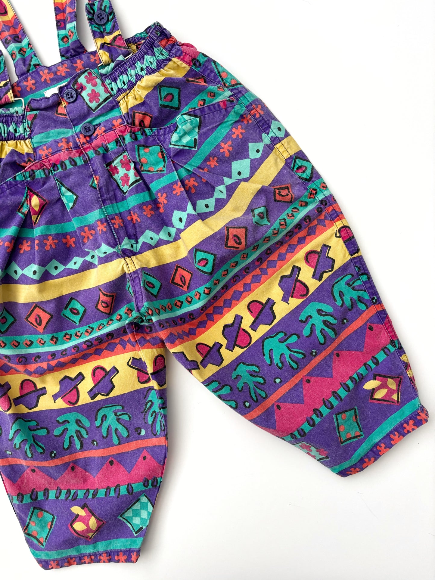 Vintage Aztec 1990’s Dungarees Age 12-18 Months