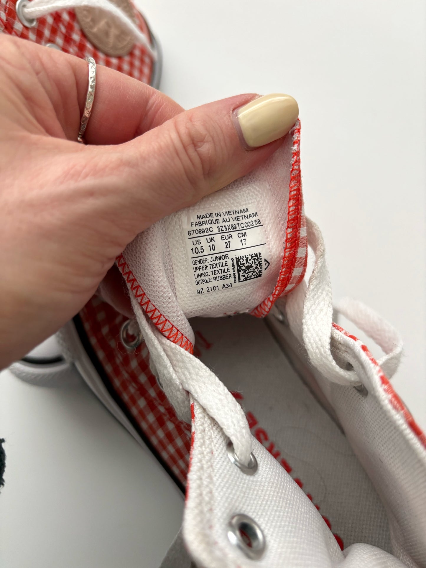 Gingham Converse Trainers