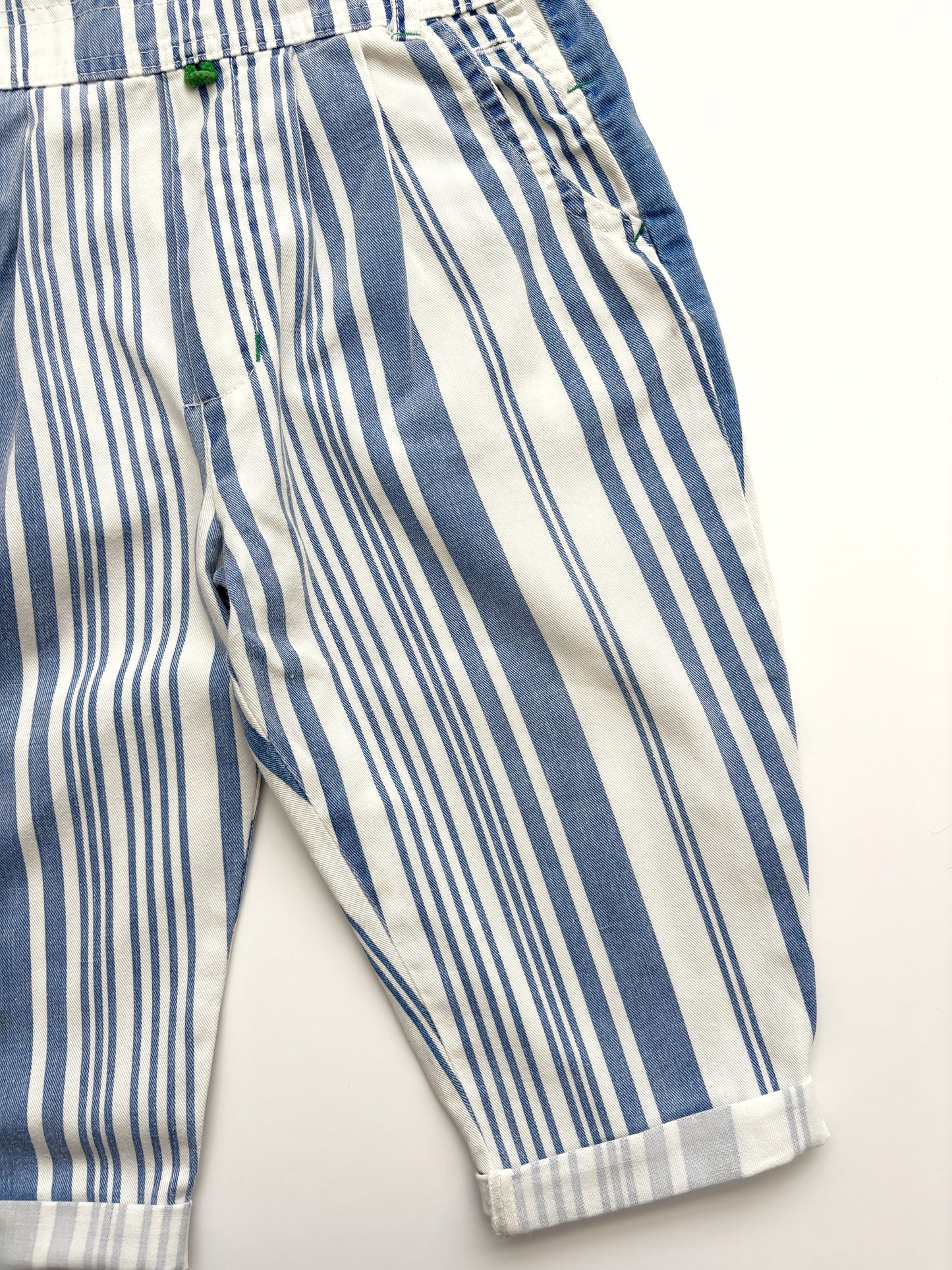 Vintage Stripe Dungarees Age 18-24 Months