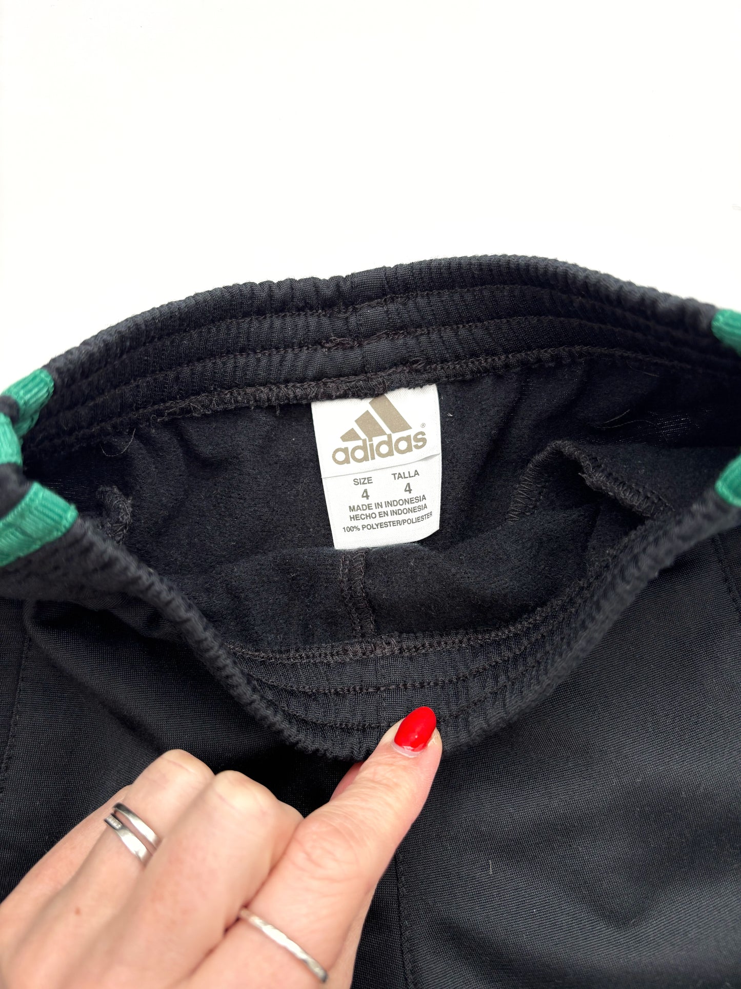 Retro Green & Black Adidas Pants Age 4 Years