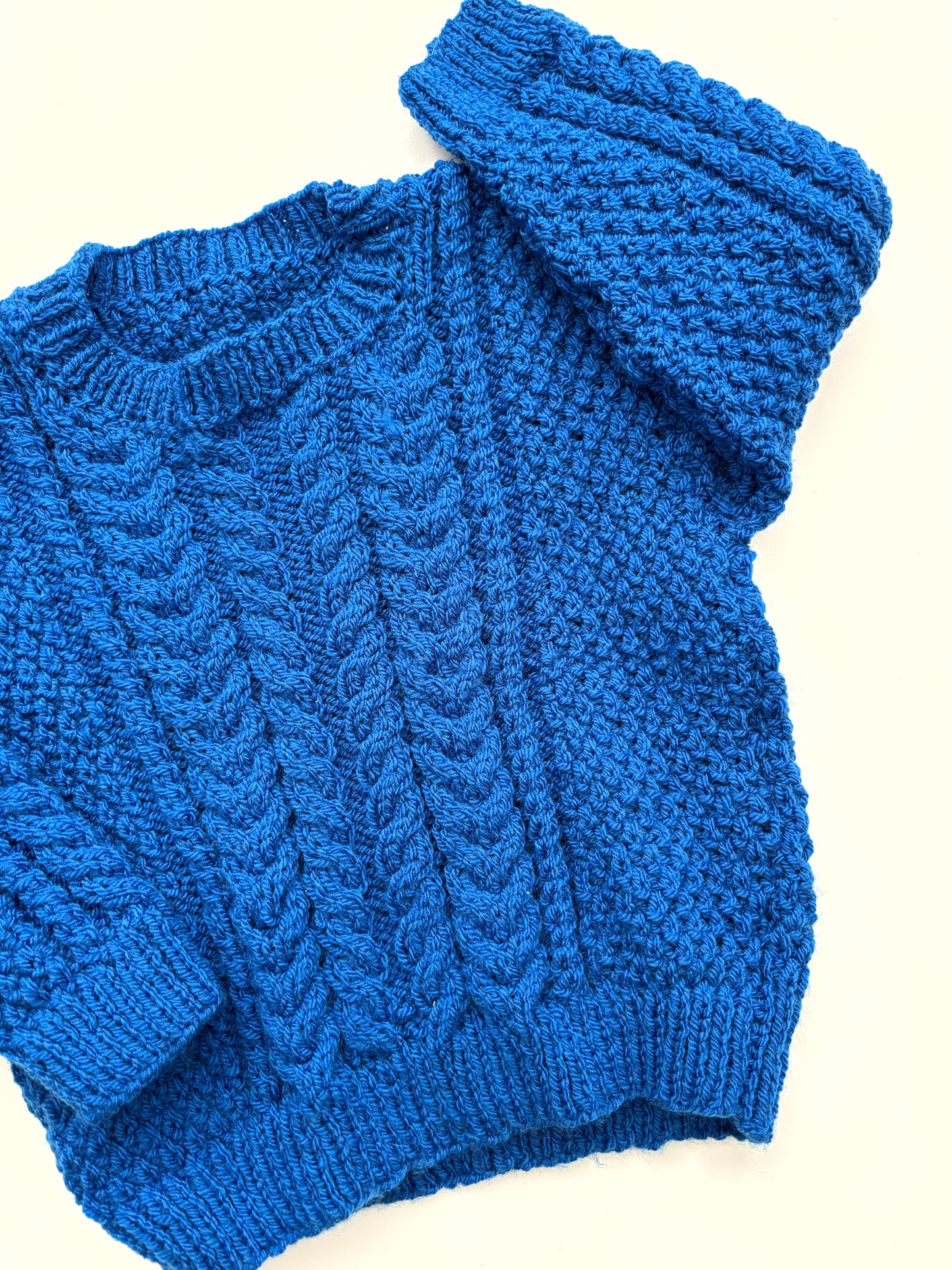 Cable Knit Blue Jumper 9-12 Months