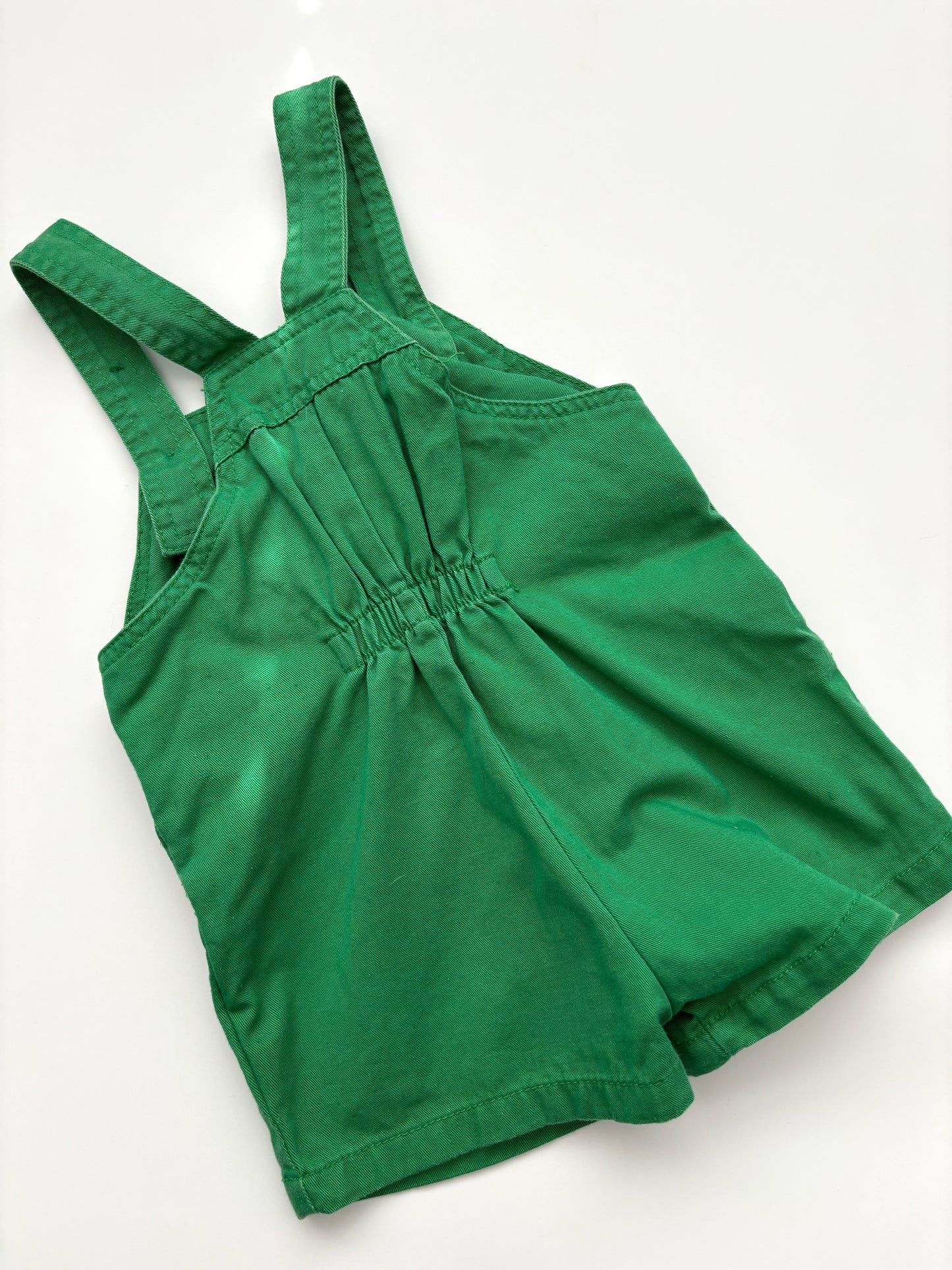 Vintage Adams Green Shortie Dungarees Age 6-12 Months