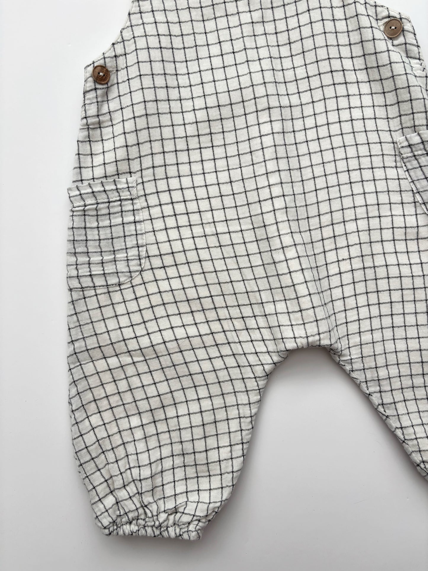 Zara Check Romper Age 6-9 Months
