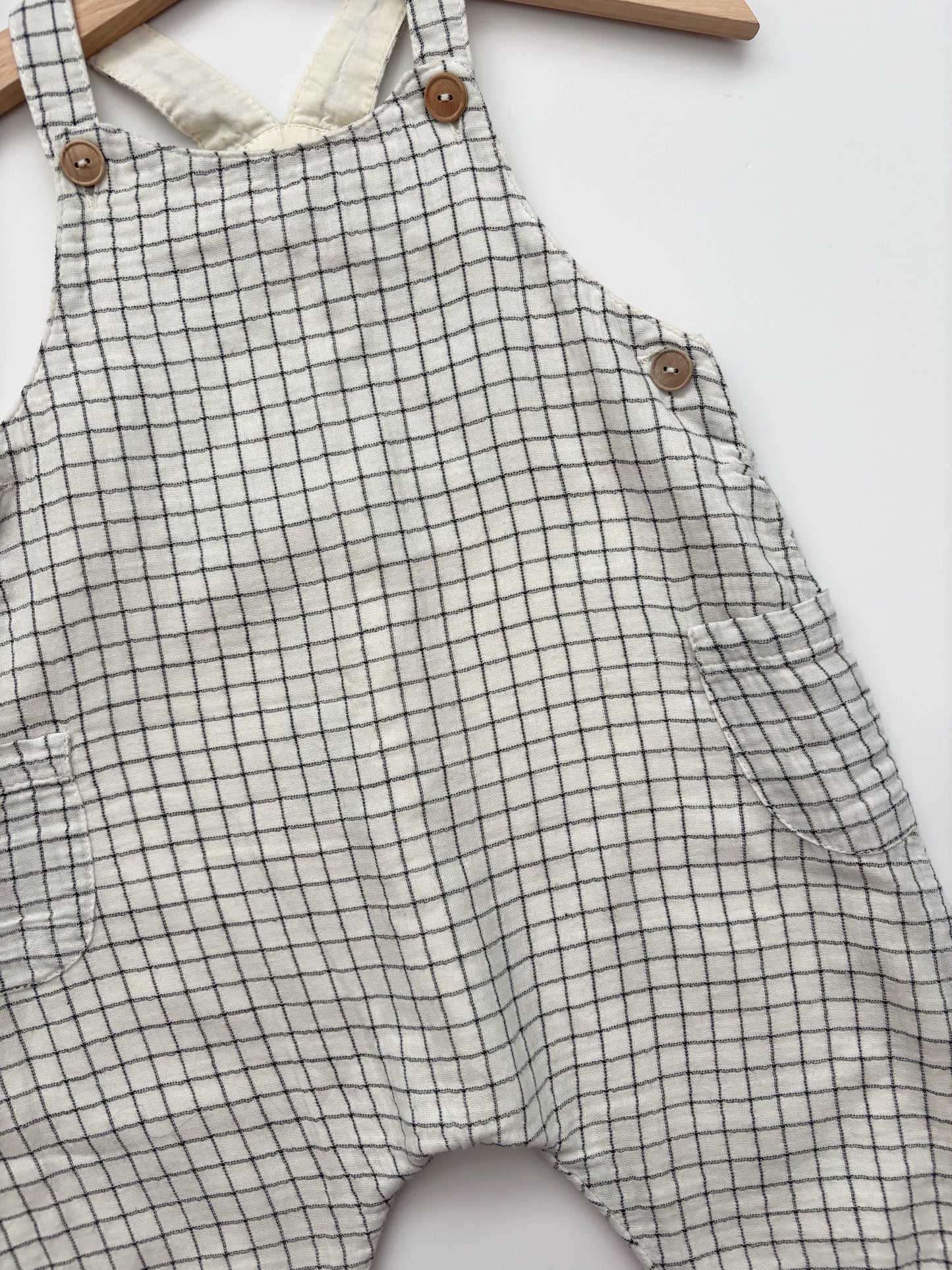 Zara Check Romper Age 6-9 Months
